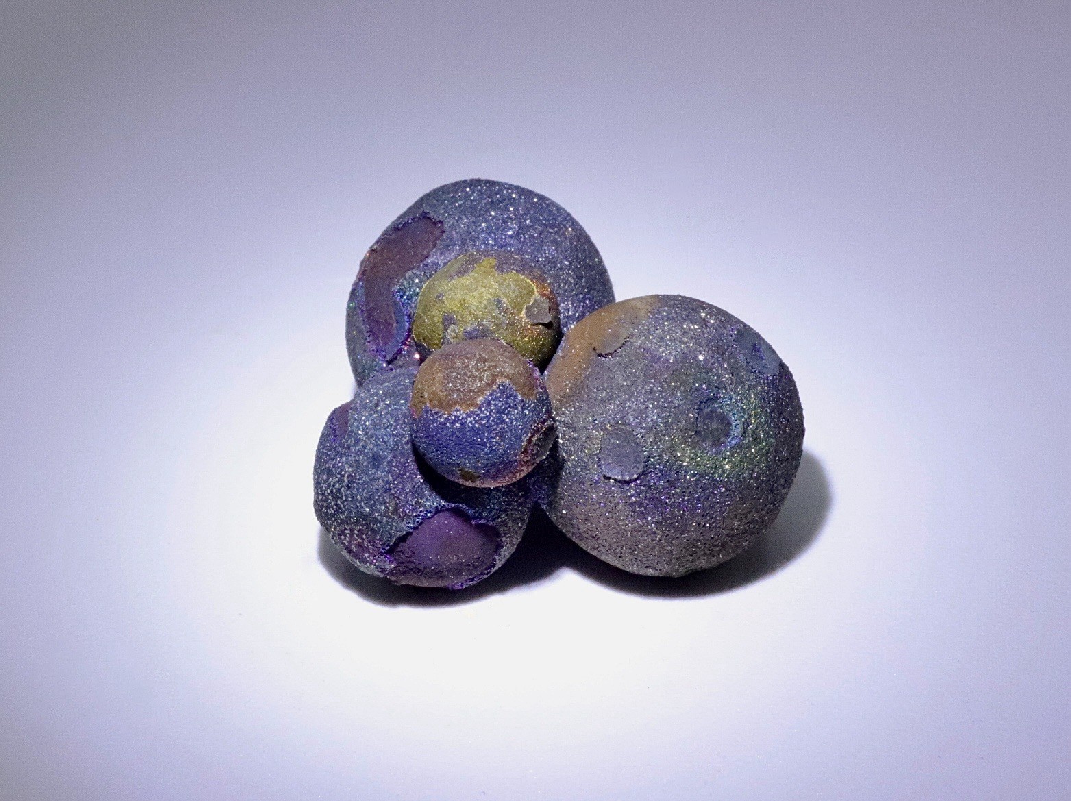 Iridescent Chalcopyrite Balls * Locality – Hubei Province, China