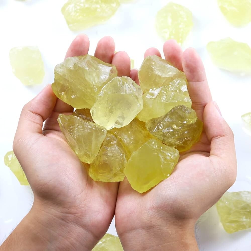 5PCS AAA+ Raw Citrine Stone Natural Rough Citrine High Energy Attract Wealth