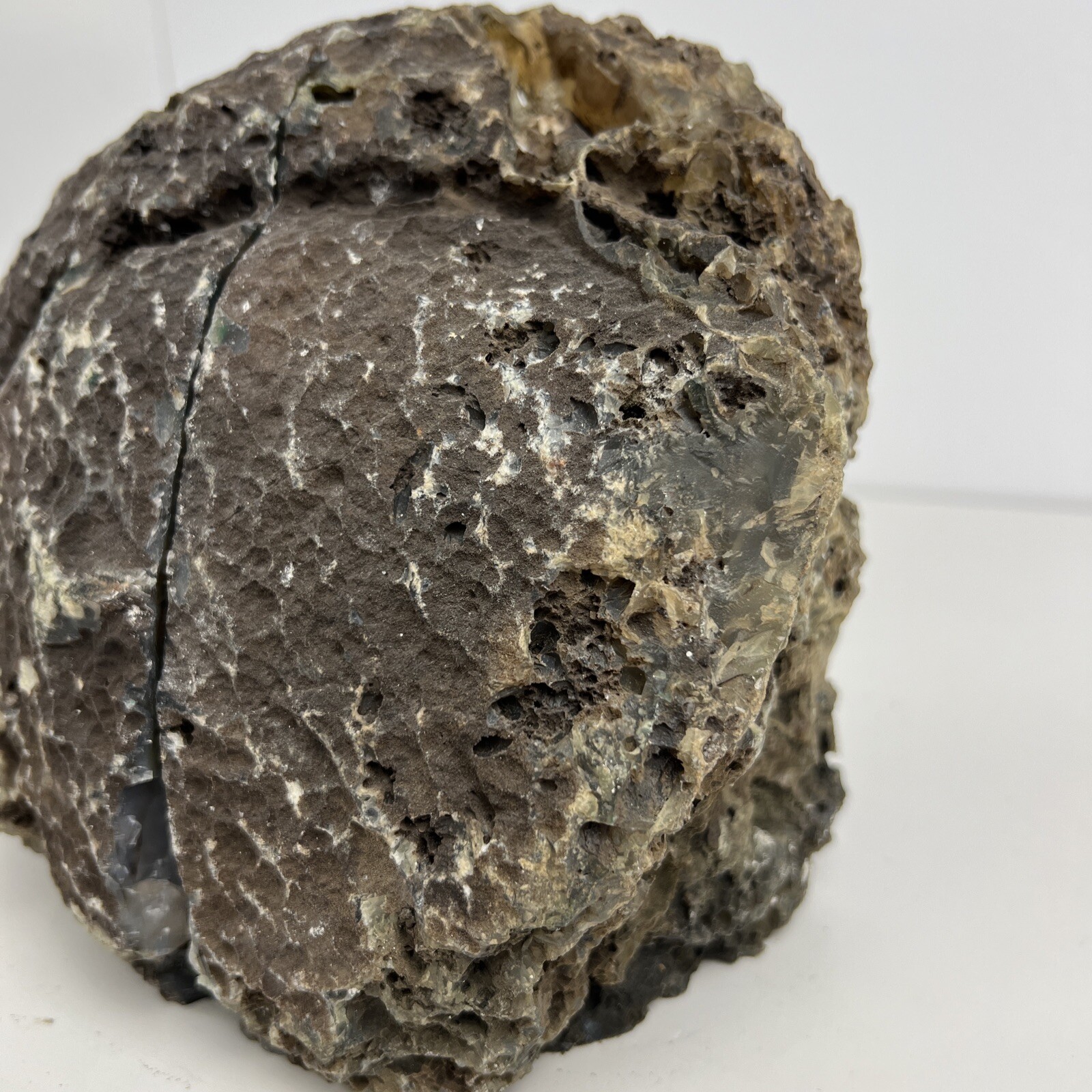 Geode Vibrant Beautiful Brazilian White Green Brown Agate Geode Bookends Rare