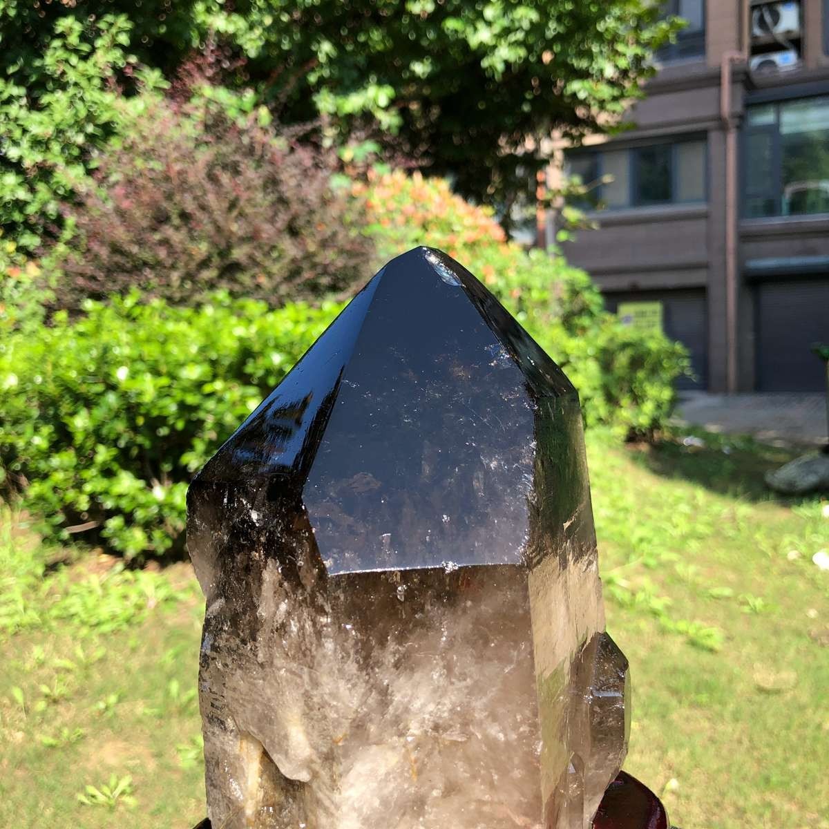 6.29LB Natural Dark tea quartz Crystal Specimen Reiki Mineral Add bracket 2526