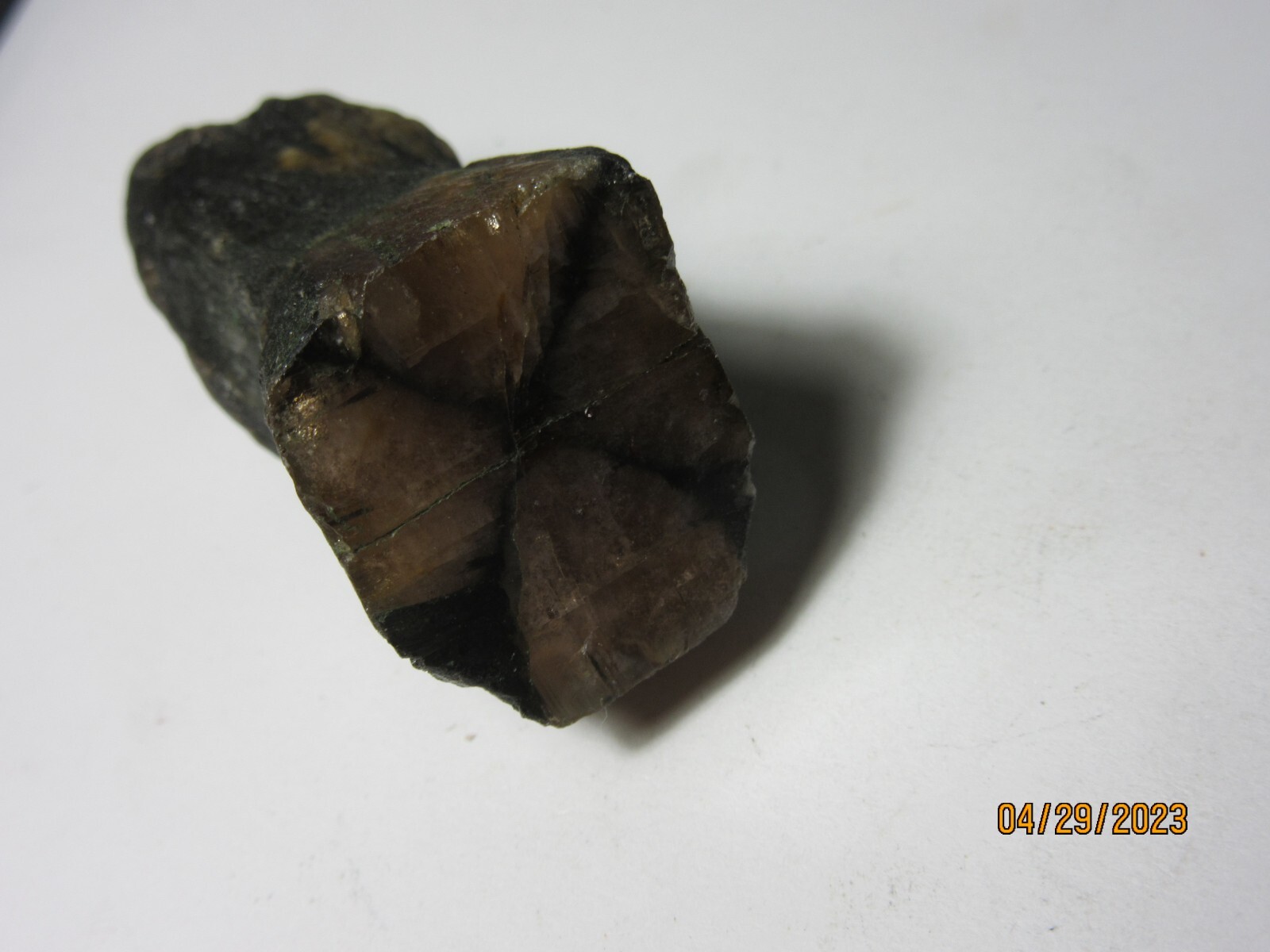 Agate Tourmaline Chiastolite 1 15/16″ Mineral Collectible with Pouch ATC-1-10