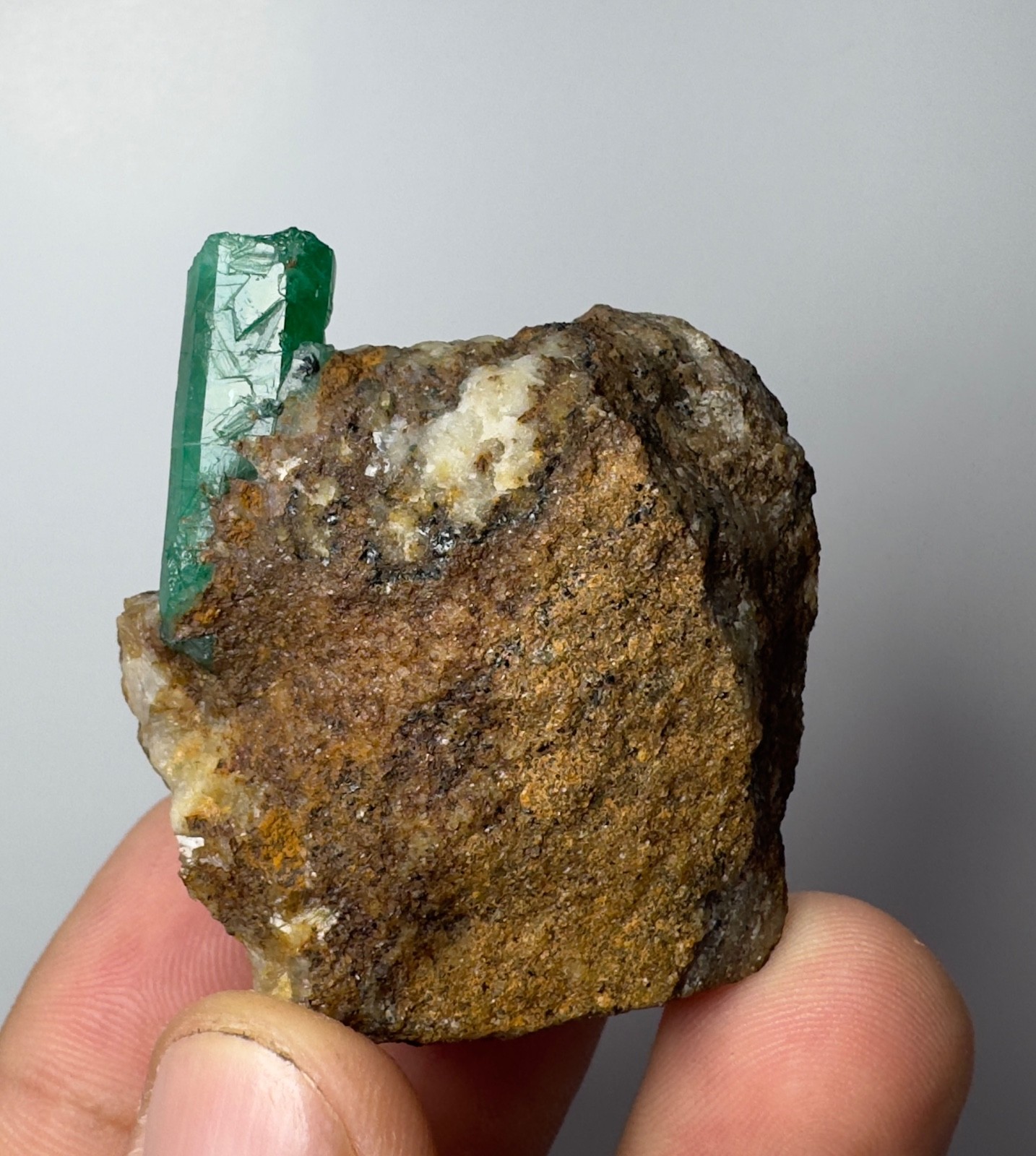 341 CT Natural Emerald Crystals On Matrix From Panjshir Afghanistan