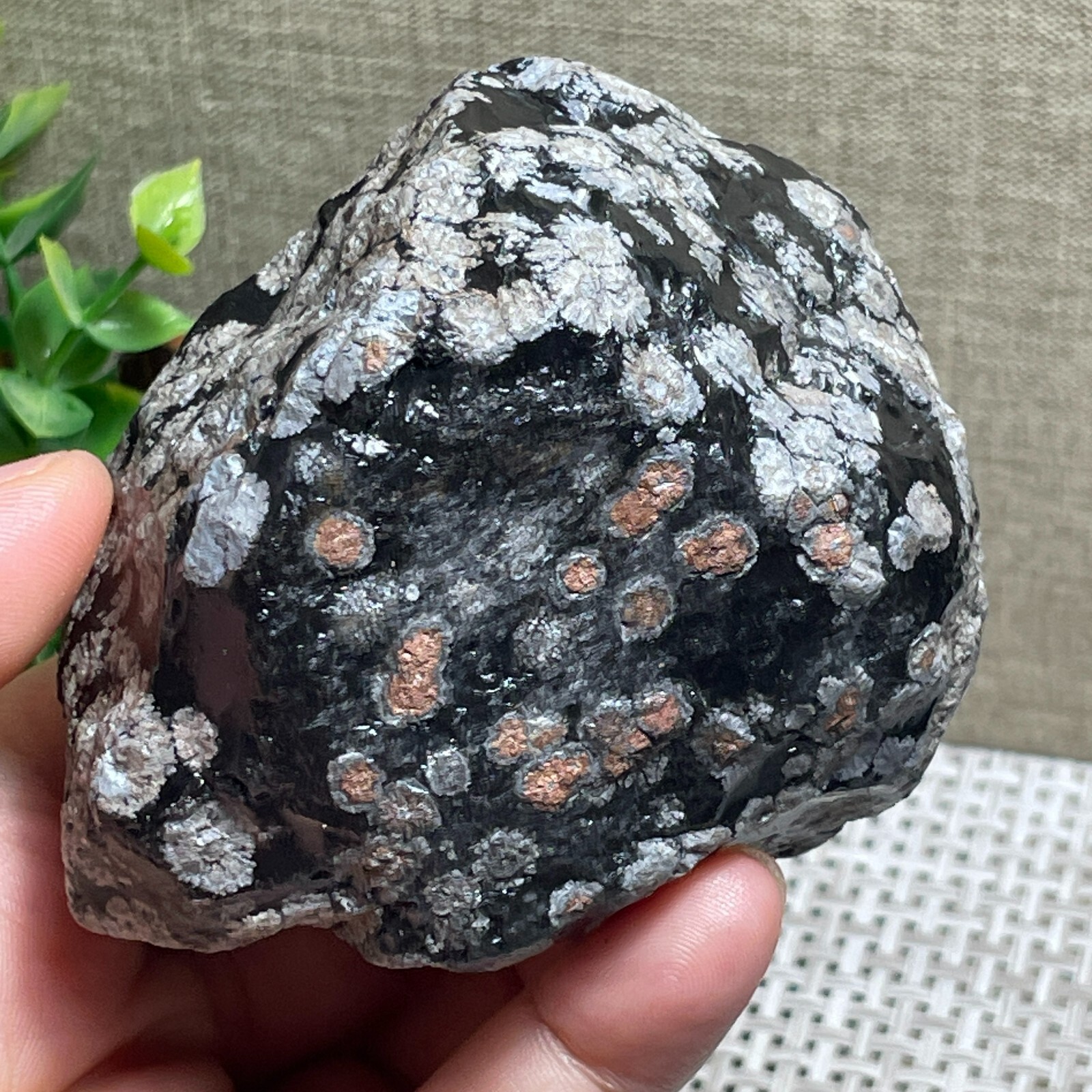 Snowflake Obsidian raw stone rock rough original specimen 300g A143