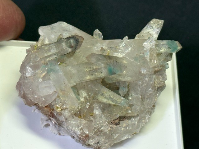 SEE VIDEO: RARE AJOITE INCLUDED QUARTZ CLUSTER, MESSINA MINE ,SOUTH AFRICA