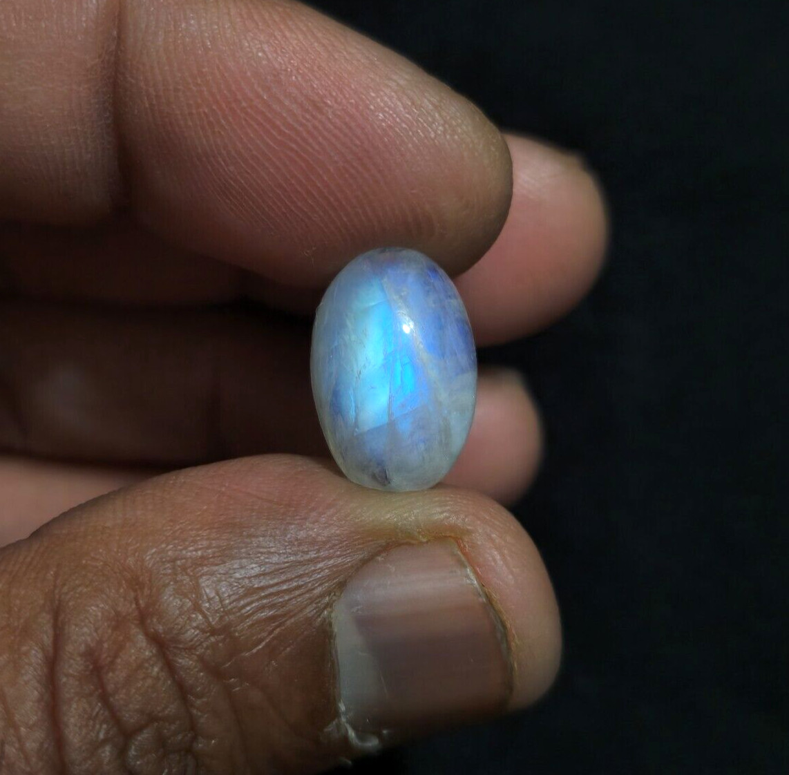 Rare Rainbow Moonstone Oval Shape Size 16.50x11x7 mm Loose Gemstone For Jewelry