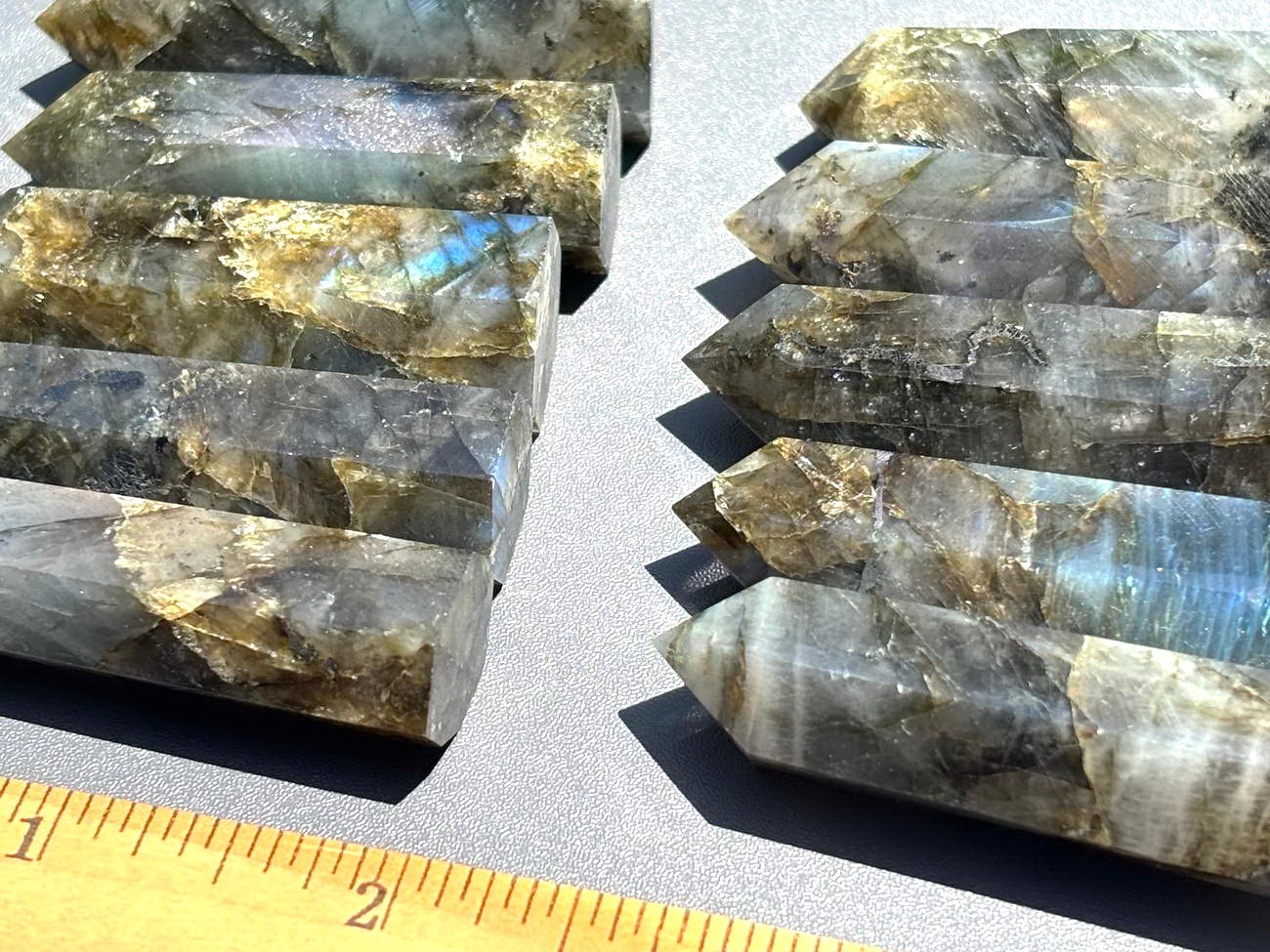 10pcs Lot 2” Labradorite Stone Point Obelisk Tower Crystal Wand 50-60mm