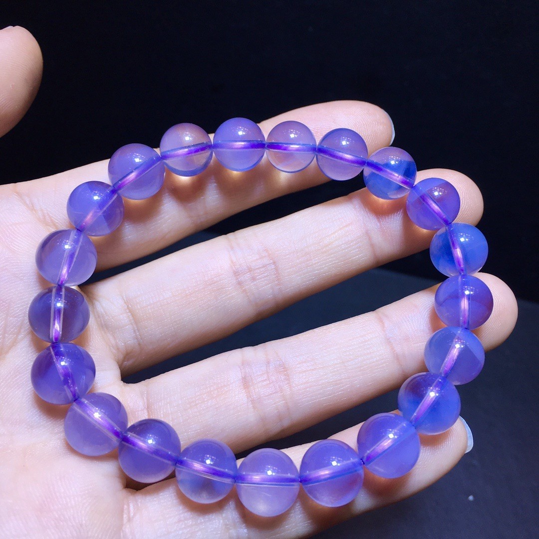 Natural Amethyst Crystal Lilac Purple Cream Body Chain