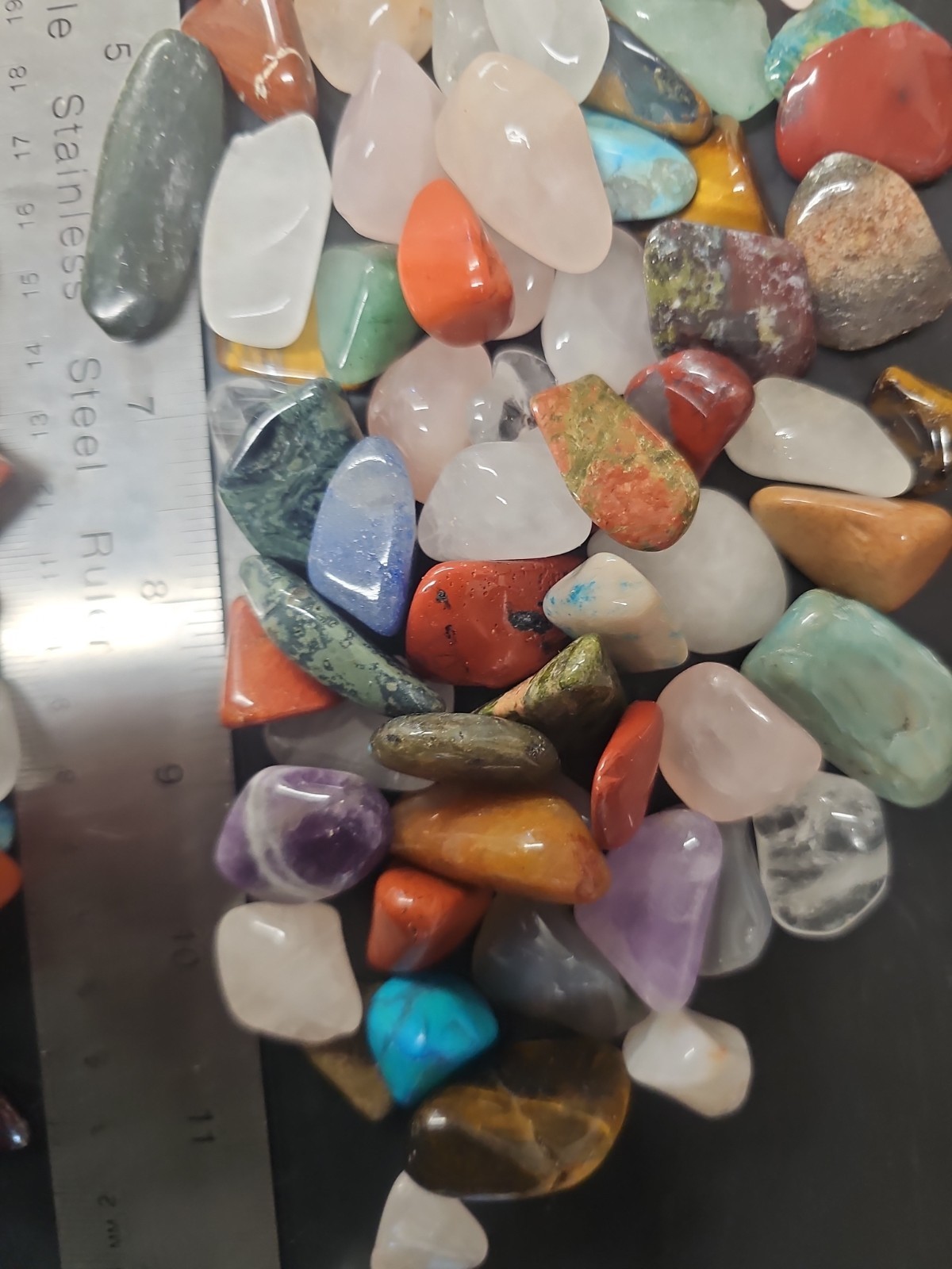 2 lb Wholesale Bulk Lot Assorted Mixed Tumbled Stones 1/2″ to 1-1/4″ Crystals