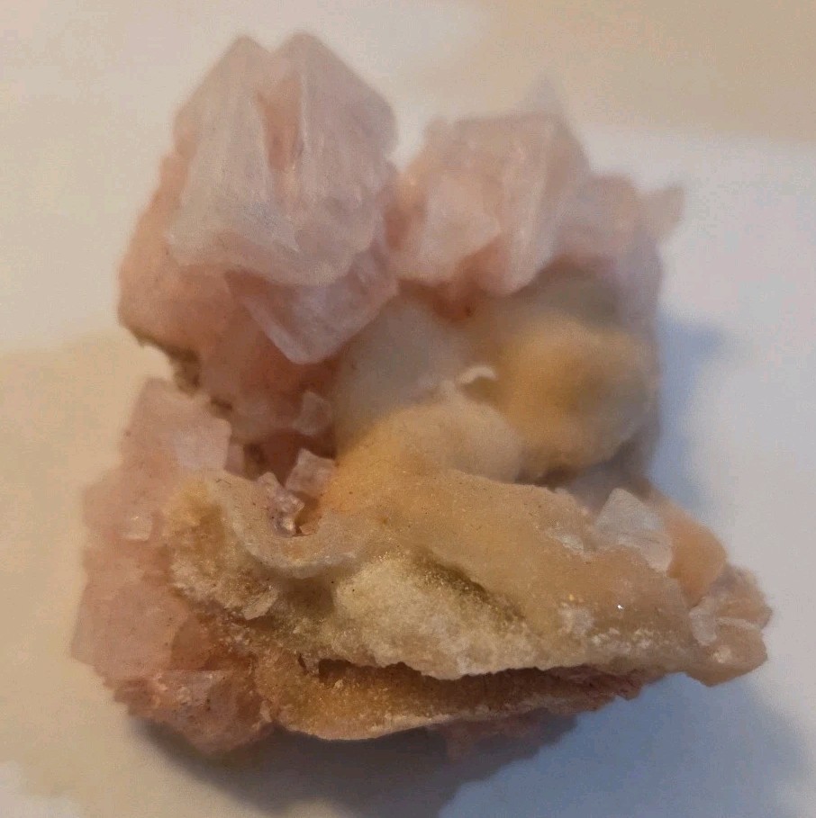 Pink Halite Crystal Cluster Specimen 2.25 X 2 X 1 Inches
