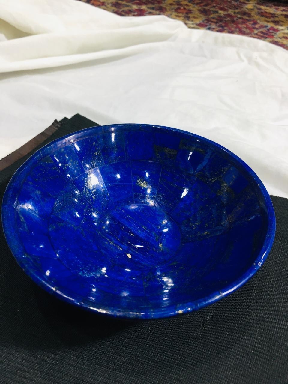 Handmade Beautiful Lapis Lazuli Bowl 5inch Royal Blue Top Quality Natural Stone