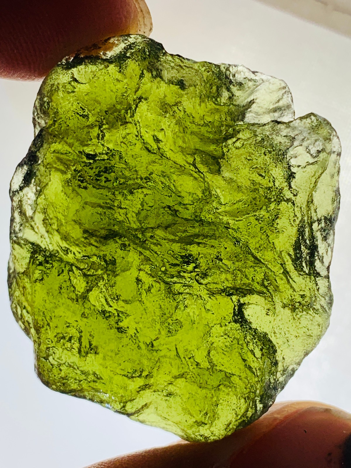 TOP Moldavite Raw Moldavite Crystal from Czech Republic PICcertificate 63CT