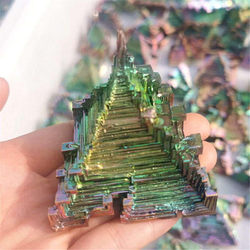 70g Natural Rainbow Titanium Bismuth Crystal Cluster Rock Electroplate Specimen