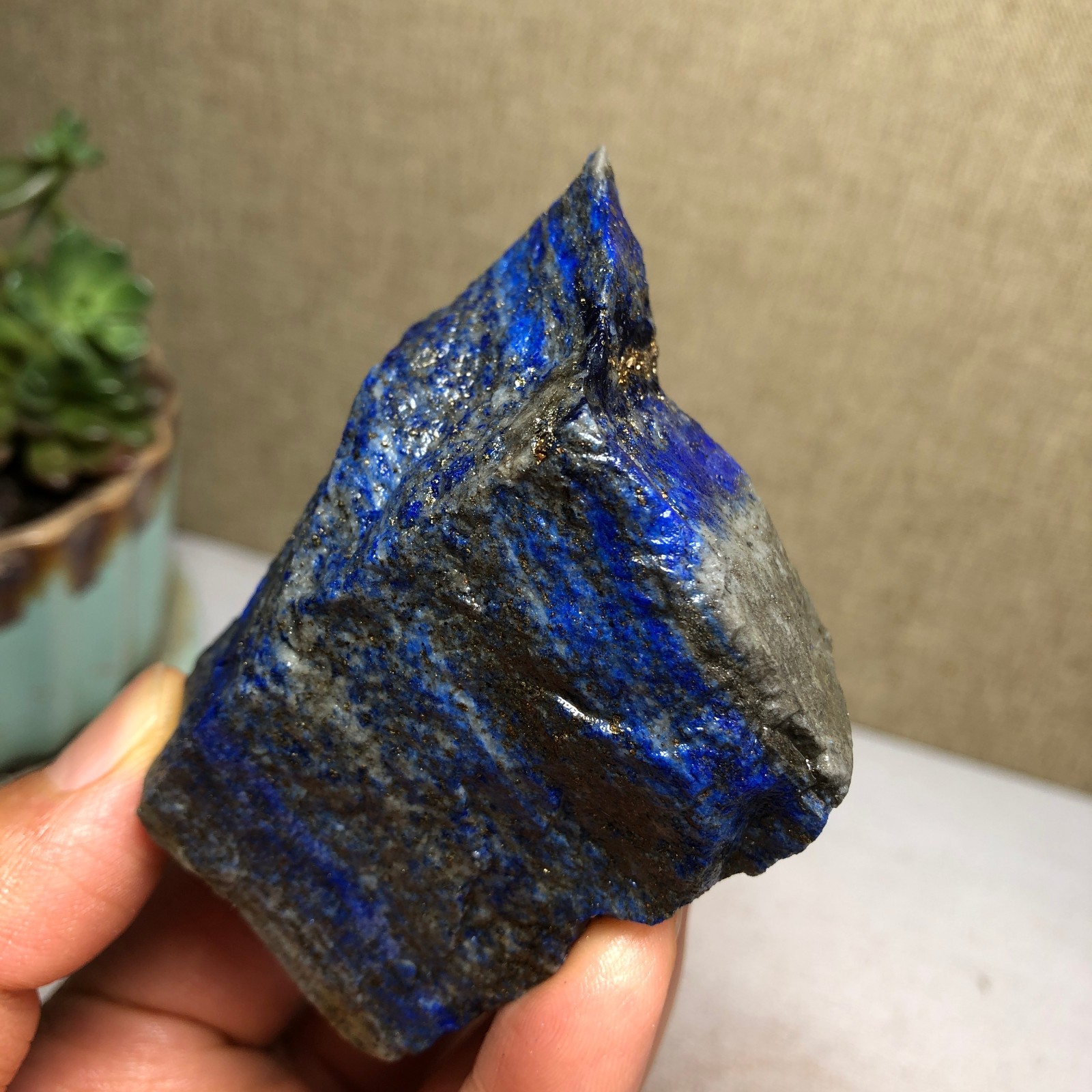 Natural Rough Lapis Lazuli original Crystal uncut Gemstone Mineral 151g A4427