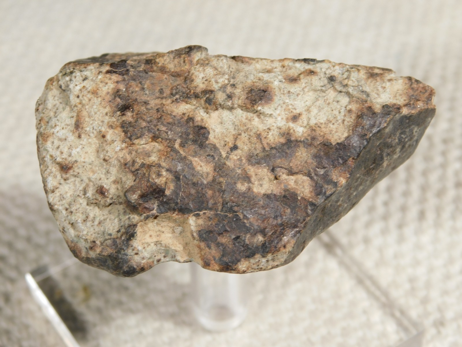 Stony METEORITE with DARK Fusion Crust and Contraction CRACKS 70.2gr