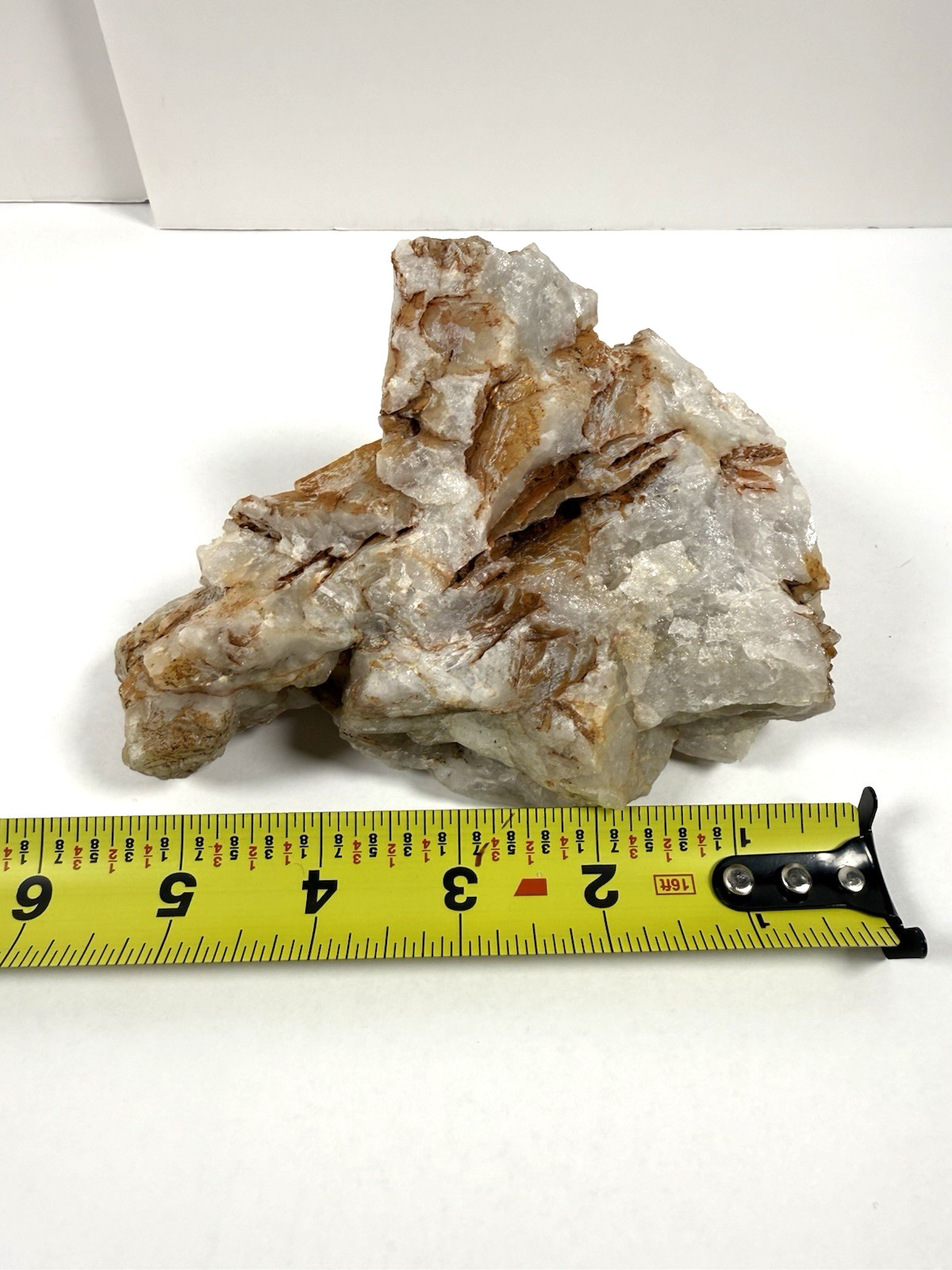 Natural Quartz Crystal Specimen Bladed Formation Iron Staining 1.9 Lbs