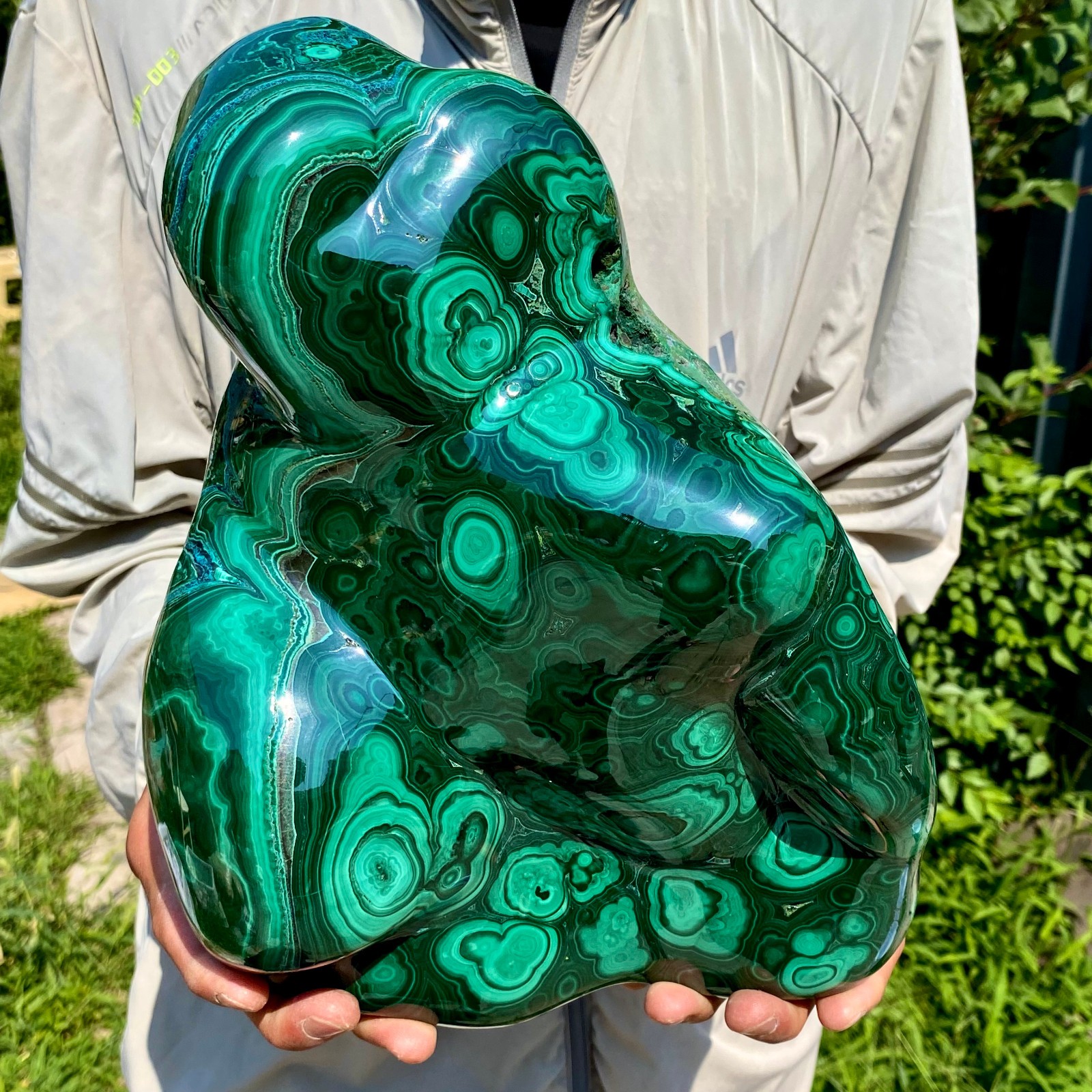 20.5LB TOP Natural Malachite crystal quartz Mineral specimen Reiki gem