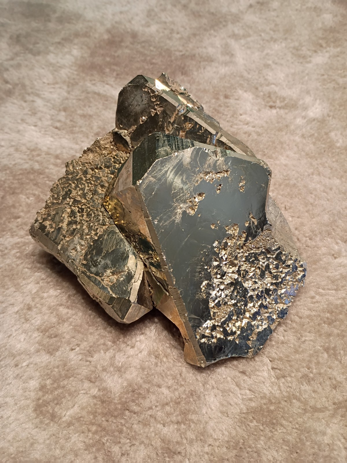 Pyrite crystal cluster