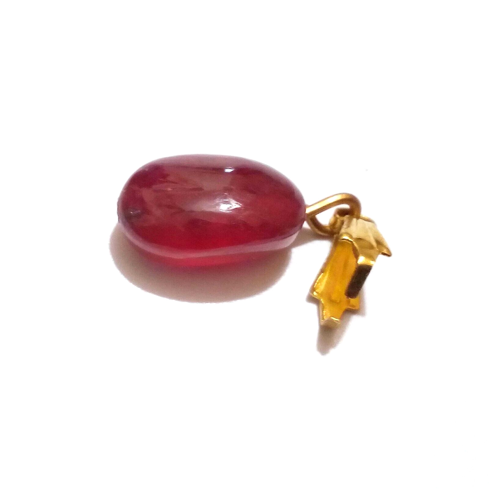 Attractive Top 4.55 Crt Red Ruby Drill Tumble Beads Ruby Cabochon Loose Gemstone