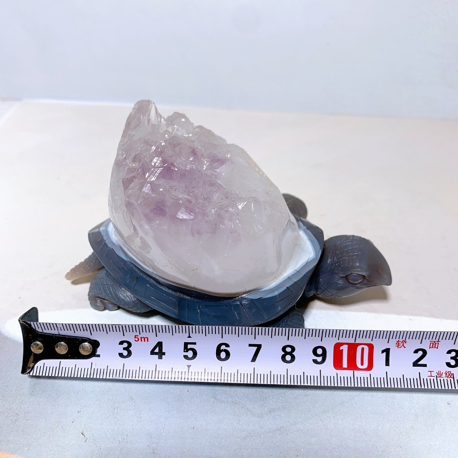 1pc Natural amethyst agate turtle Crystal turtle carving healing Home decora