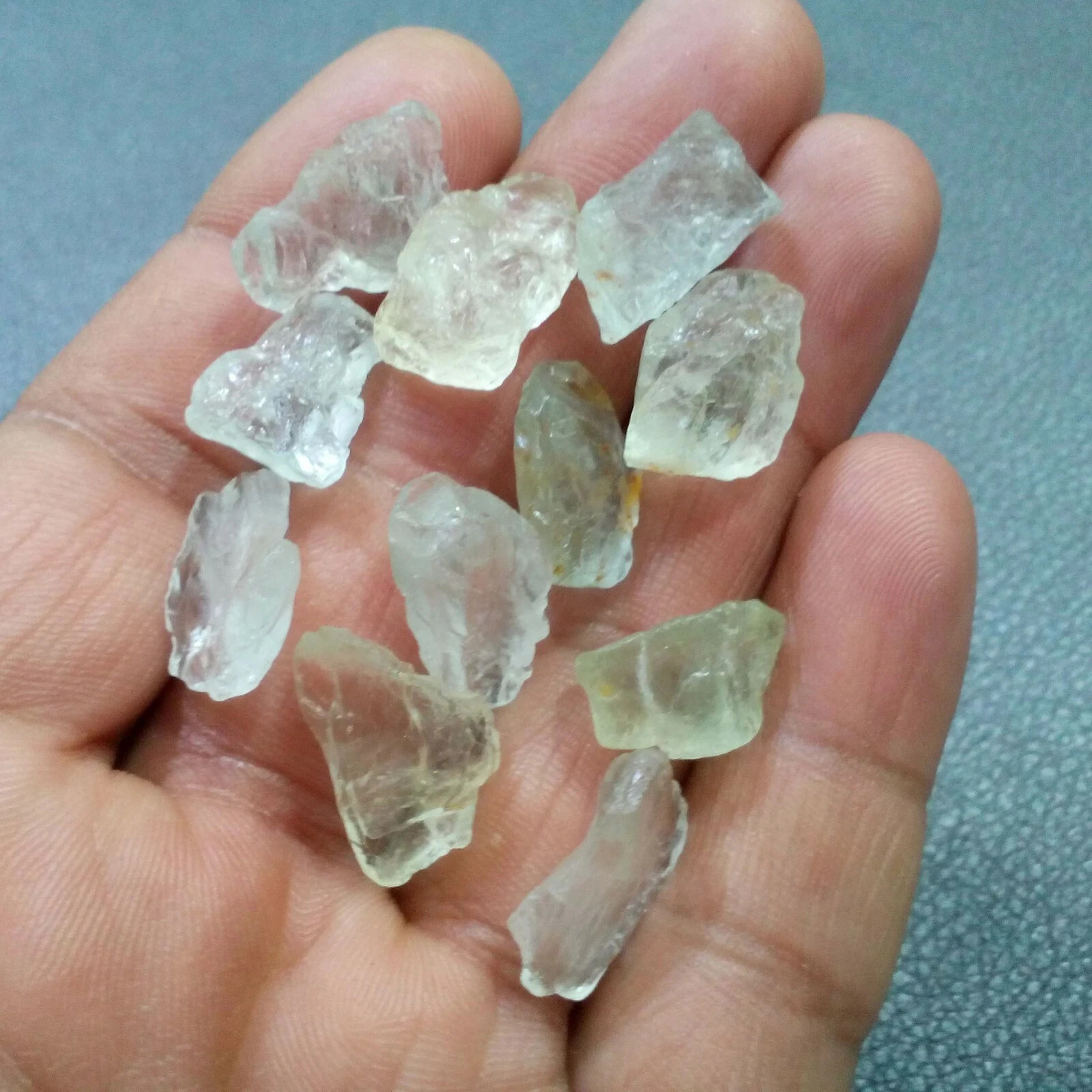 AAA Blue Aquamarine 11 Piece Rough Size 15-18 MM Natural Aquamarine Gemstone