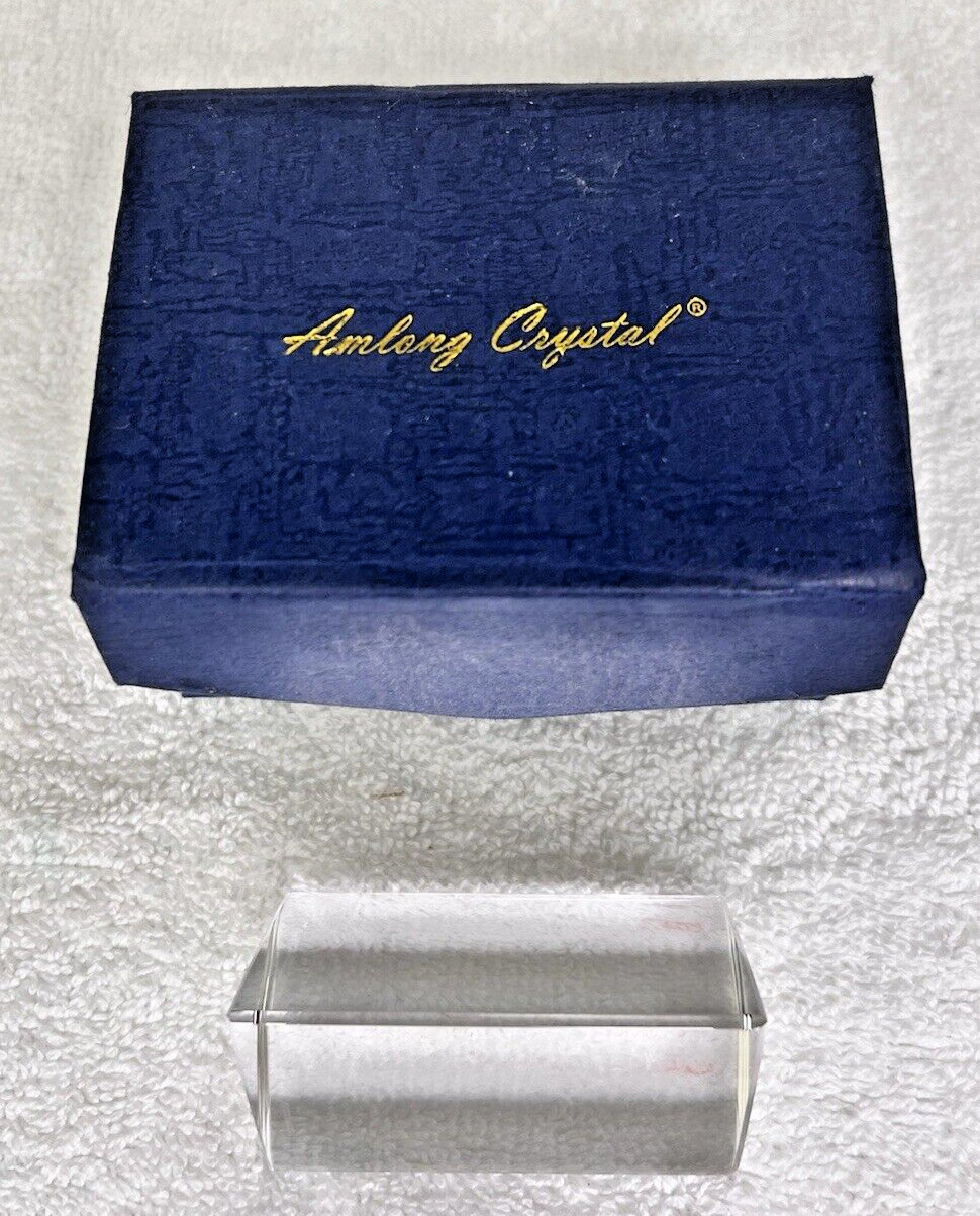 Amlong Crystal Triangle Prism in Box Used 2 1/4 x 1 1/4 Original Box