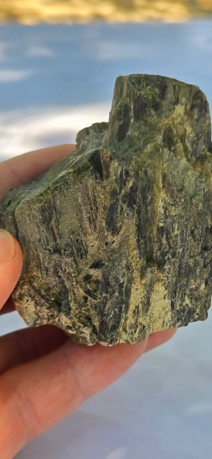 Beautiful Raw All Natural Green Epidote Crystal Stone Cabinet Specimen 6.2 Ozs
