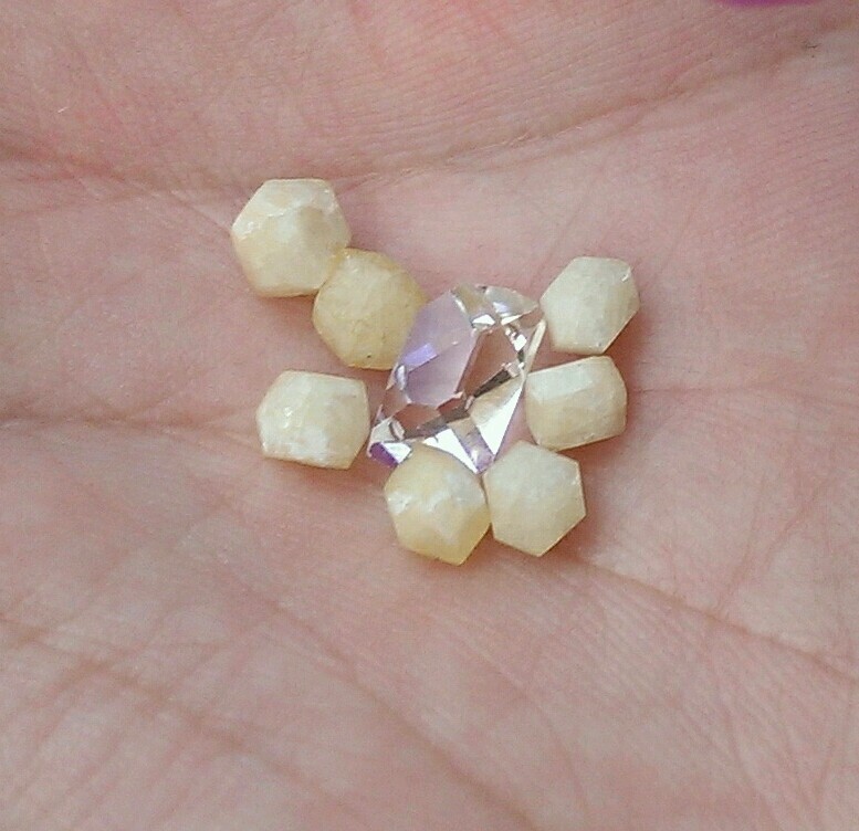 RHODIZITE & HERKIMER DIAMOND CRYSTAL KIT! Dynamic Pairing For Reiki Grids Bliss