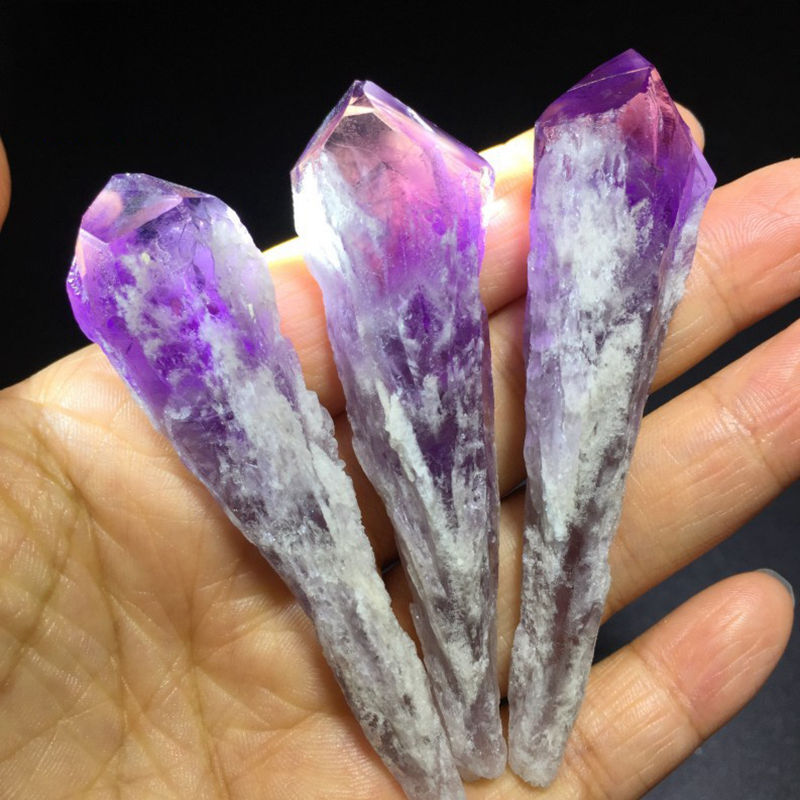 Natural Brazilain Amethyst Quartz Crystal Cluster Geode Druzy Healing Specimens