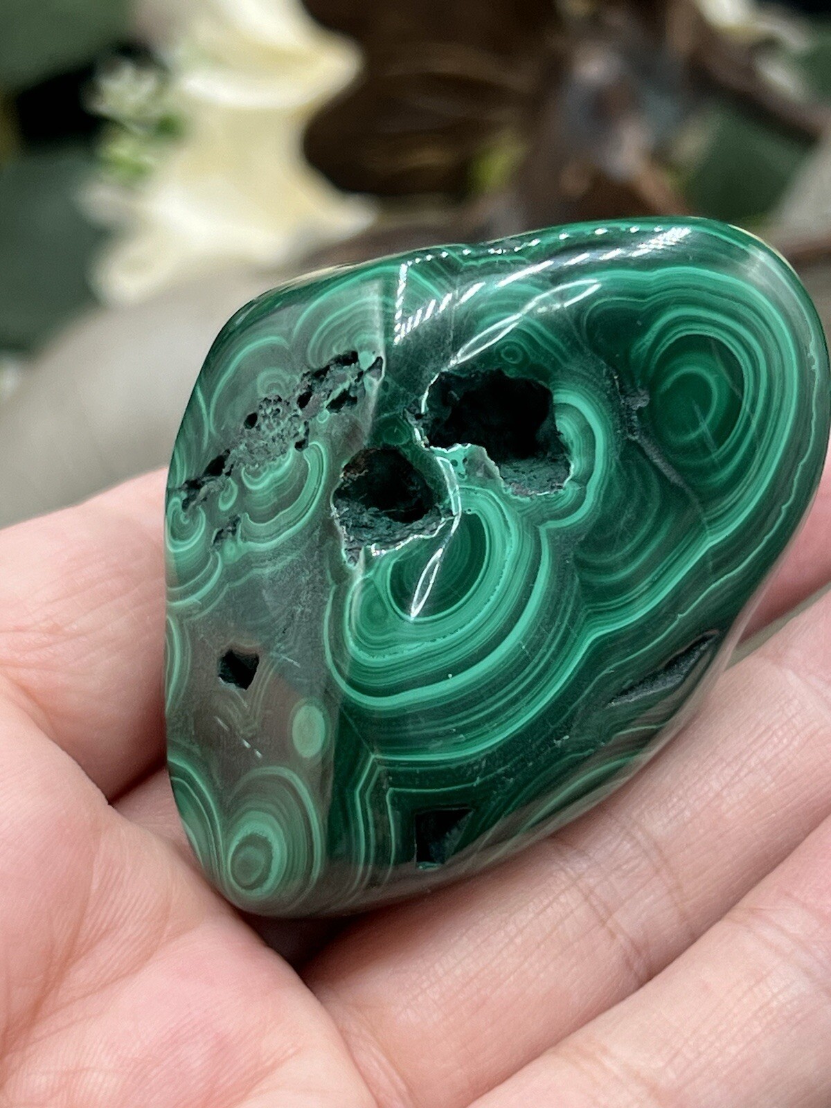 Natural Malachite Chunky Polished Freeforms L@@K Free ship & Gift