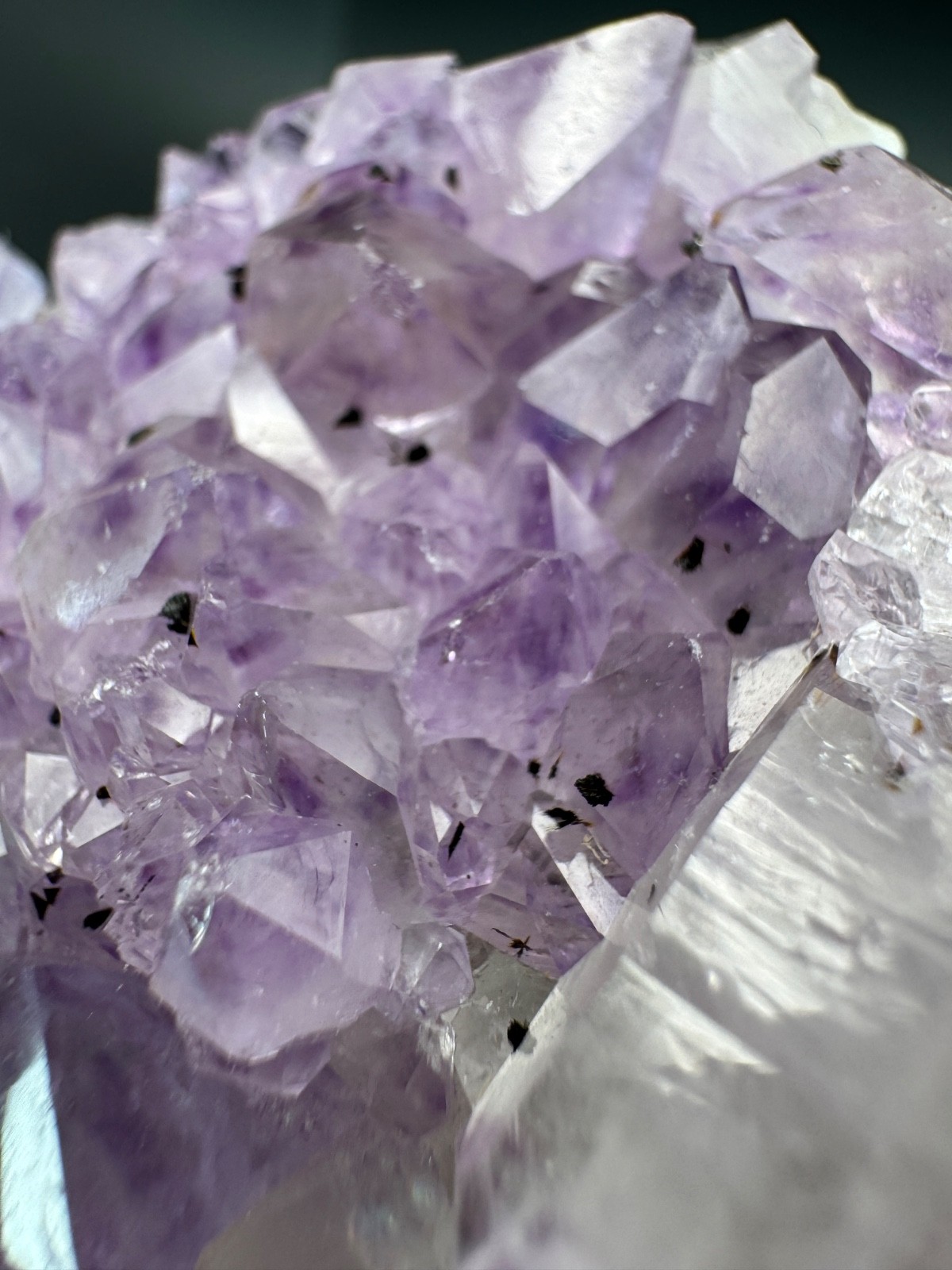 6857 Amethyst Cluster with Goethite Inclusions Brazil 60g