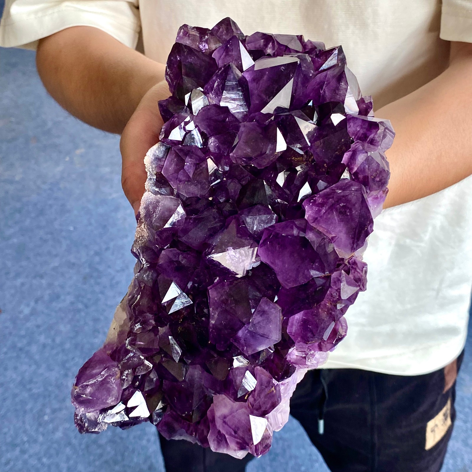 6.38LB Large Natural Amethyst geode quartz cluster crystal specimen Healing.