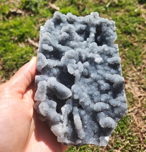 Raw Rough Black Sphalerite Cluster Geode Crystal Mineral Specimen Home Decor