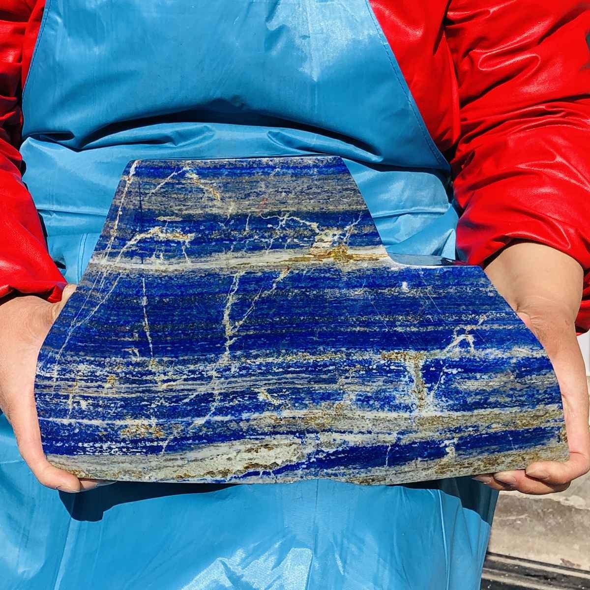 20.34LB Natural Stone Lapis Lazuli Freeform Polished Crystal Mineral Specimen