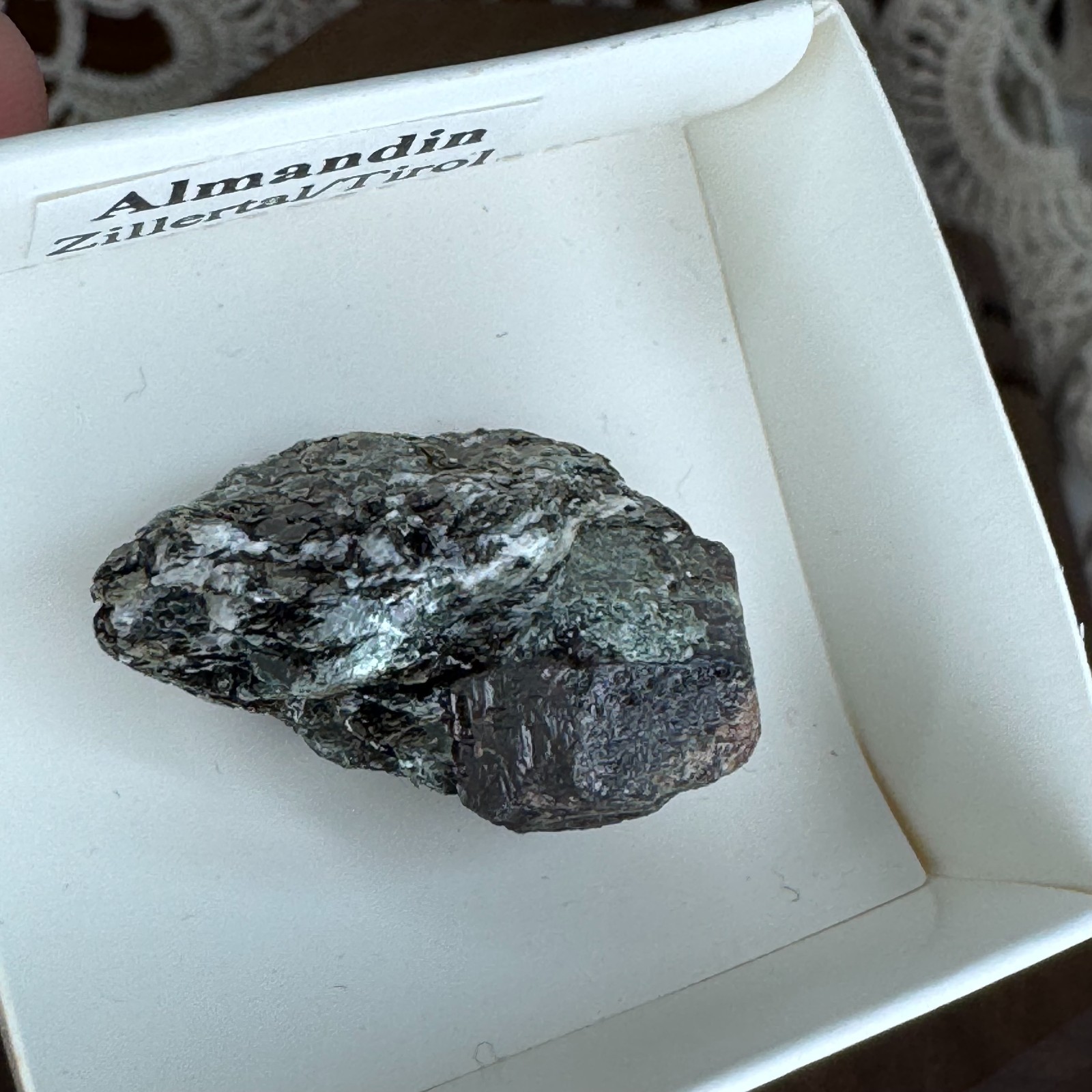 Almandine Garnet in Matrix Zillertal Tirol Austria Natural Mineral Specimen Boho