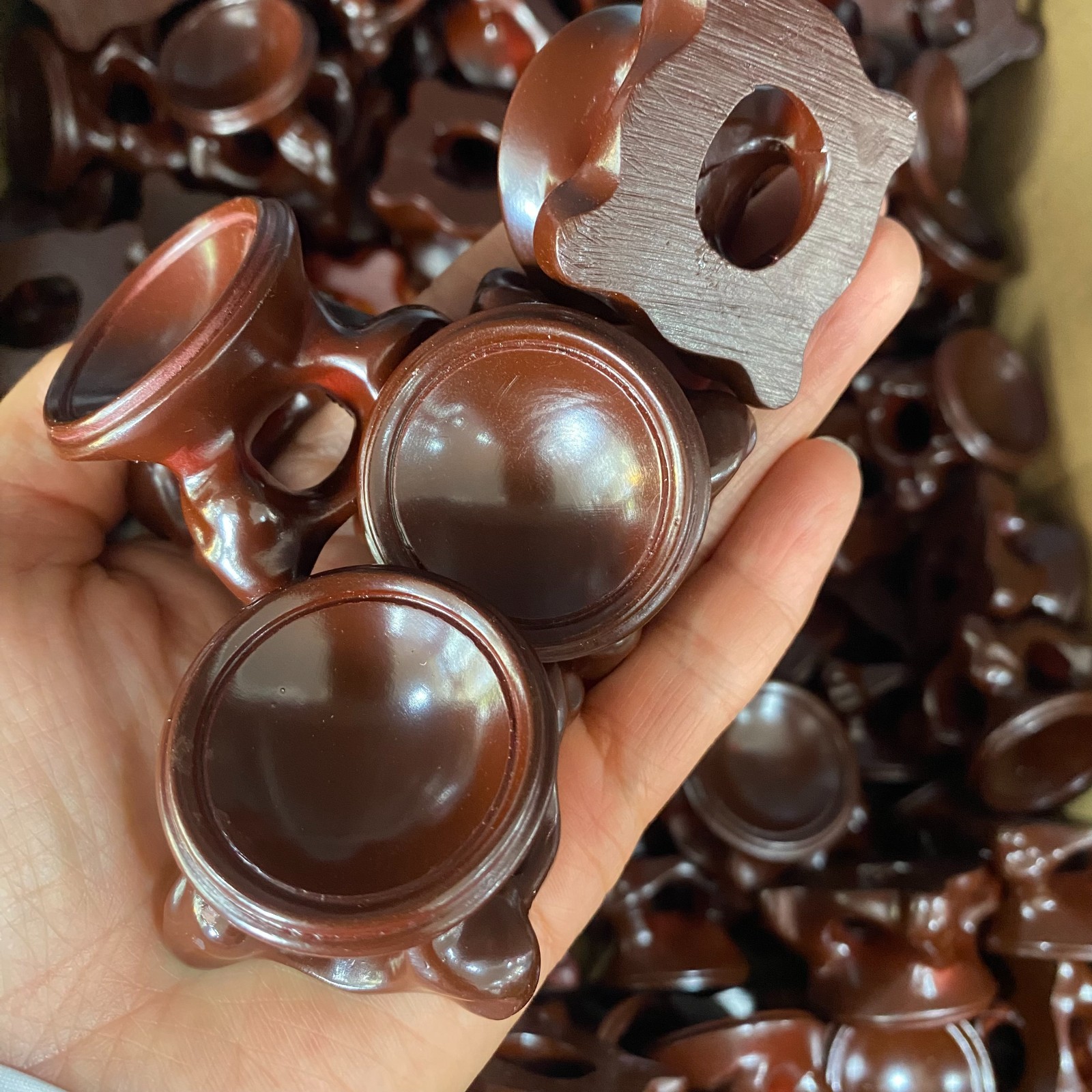 5pcs Wood Display Stand Crystal Ball Sphere Globe Stone Holder