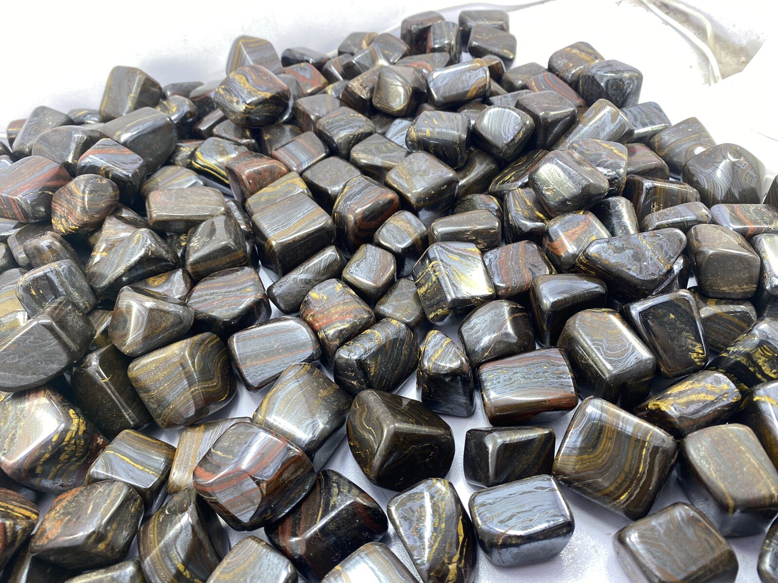 2kgs top quality Tiger iron eye hamatite rich minerals tumbles 3KGs wholesale