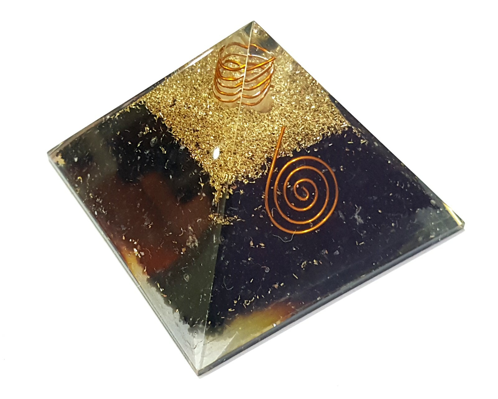 Black Tourmaline 75mm Big EMF Protection Natural Stone Orgone Pyramid Reiki Heal