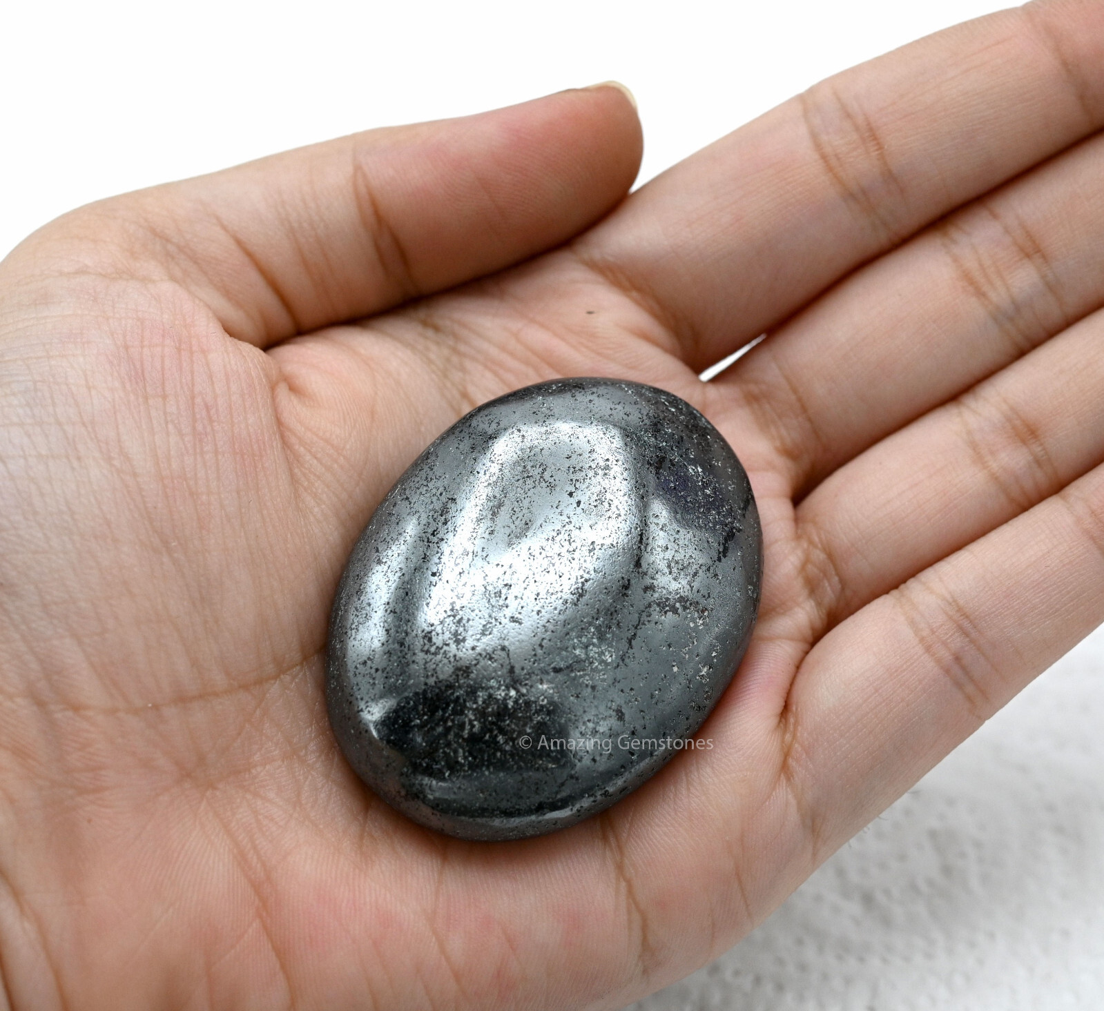 Hematite Crystal Palm Stone