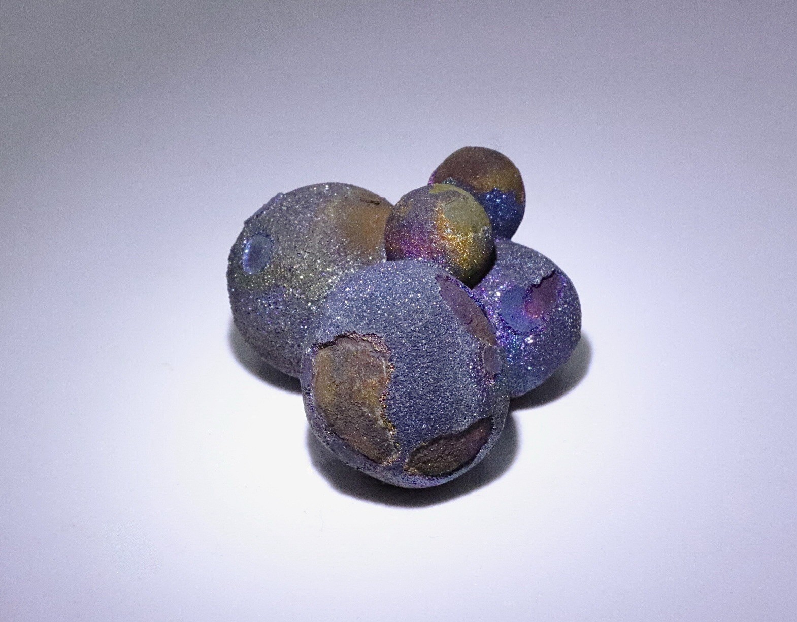 Iridescent Chalcopyrite Balls * Locality – Hubei Province, China