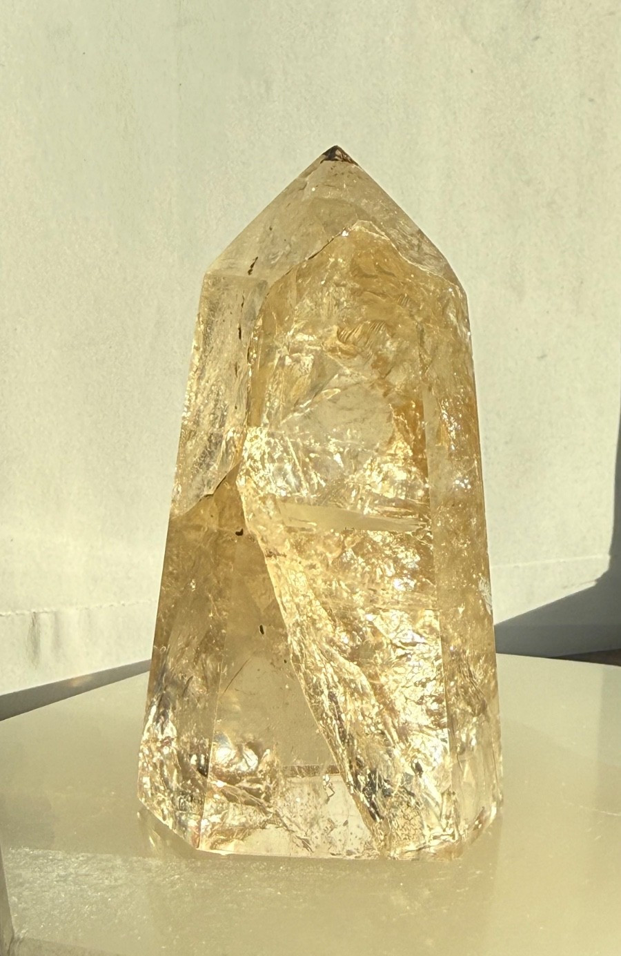 High Quality Natural Brazilian Champagne Citrine Point