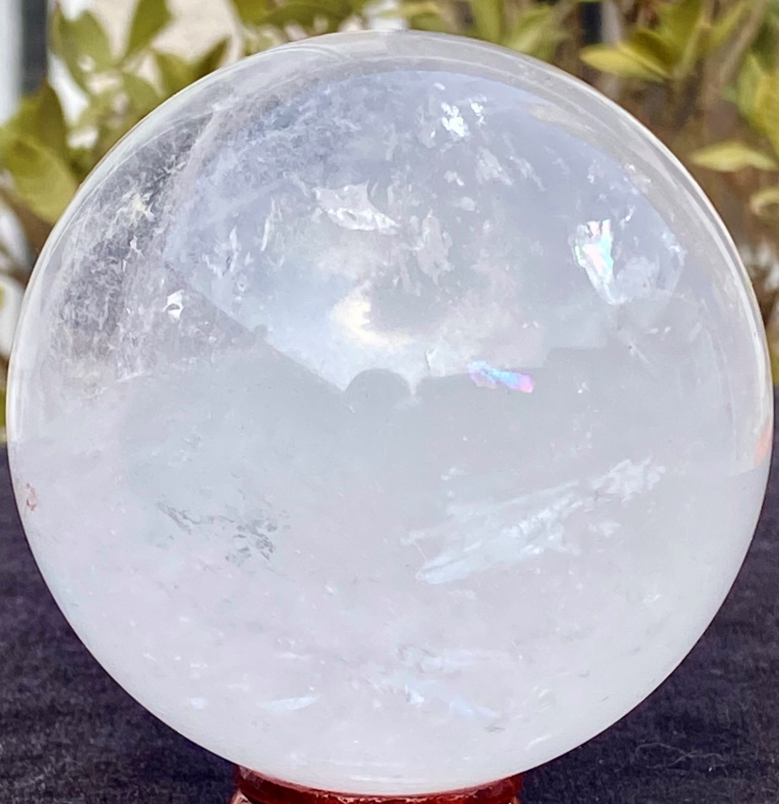 1.15LB Natural white crystal transparent quartz crystal ball repair