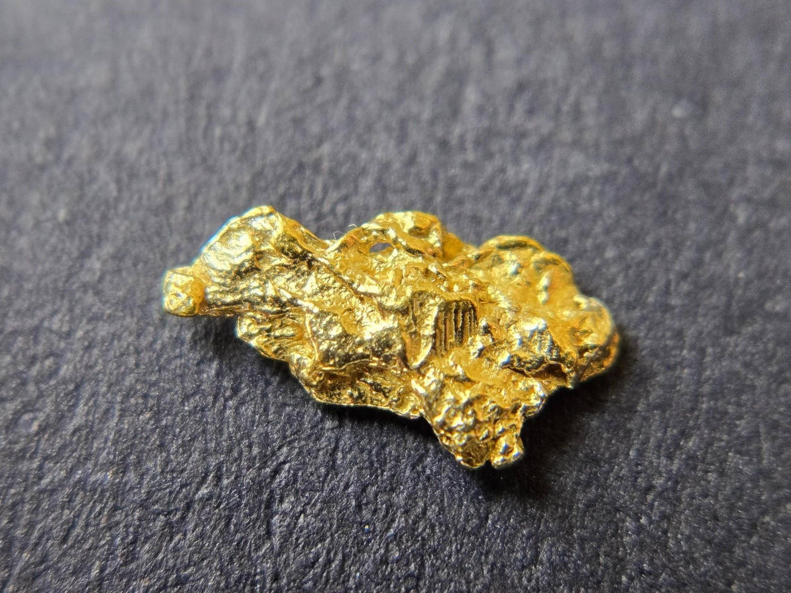 Crystalline Alaska Gold Nugget 0.262g Natural Placer Gold Display Specimen