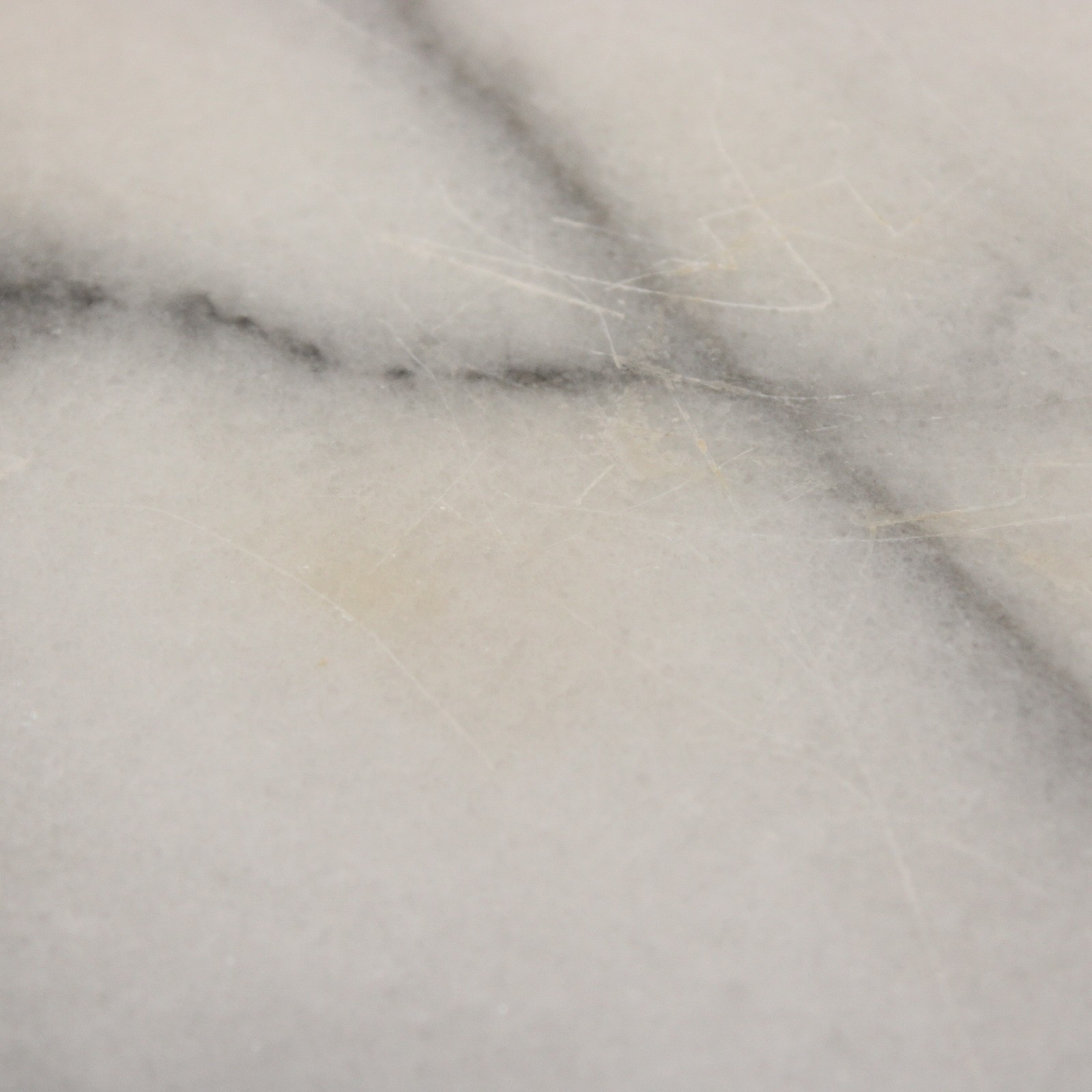 Unbranded Round Solid Slab Of White Marble Stone 14.25″ x 14.25″ x 0.75″