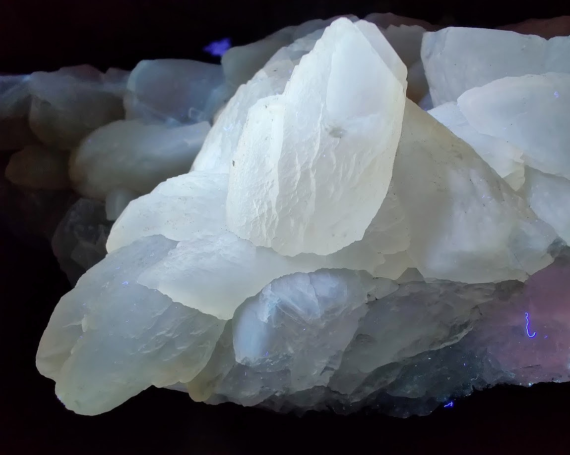 XXL Pink & White UV-Reacting Calcite Specimen: 2lb Museum Grade, See VIDEO