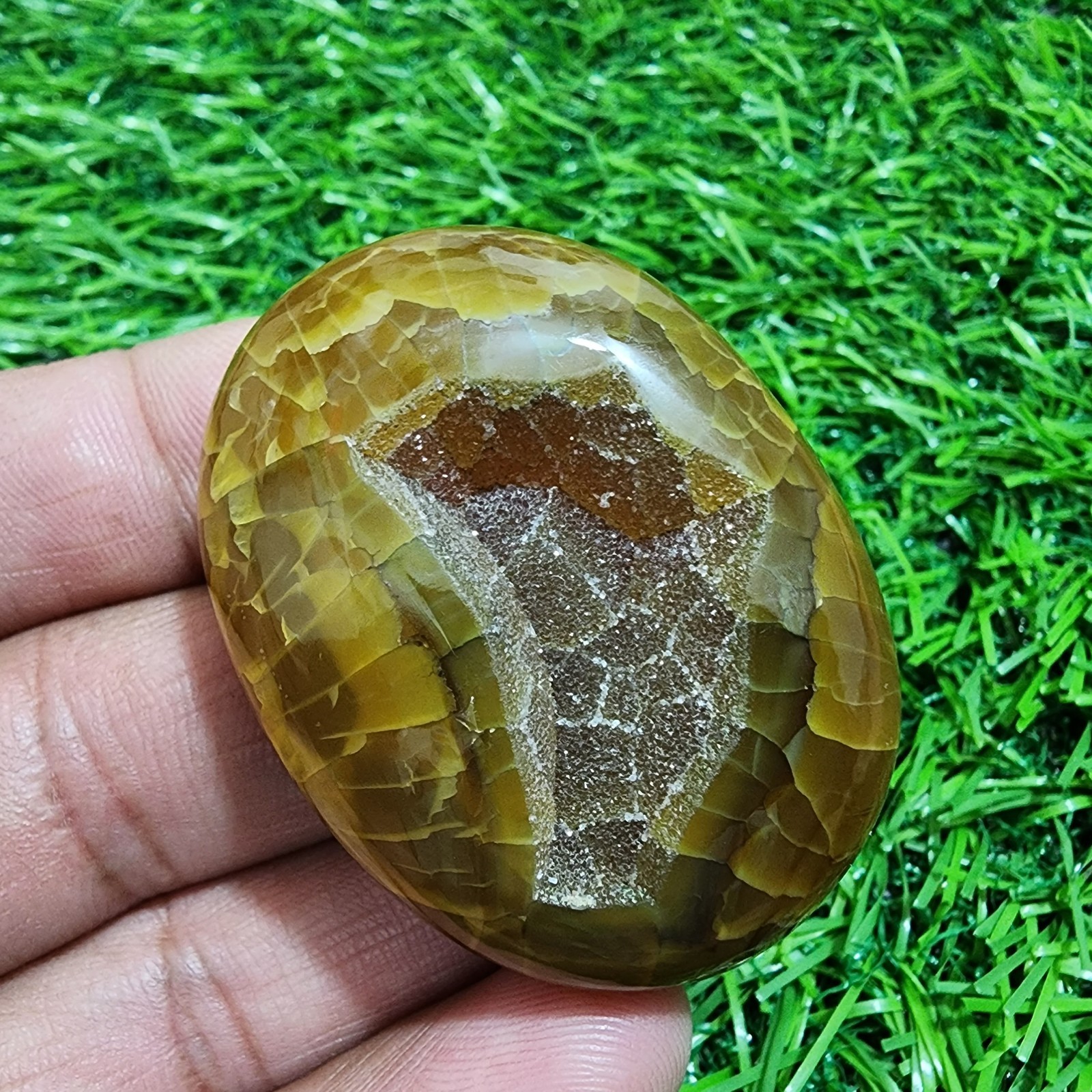 Fantastic Rare 222 Crt For Jewelry Window Druzy Agate Oval Shape Loose Gemstone