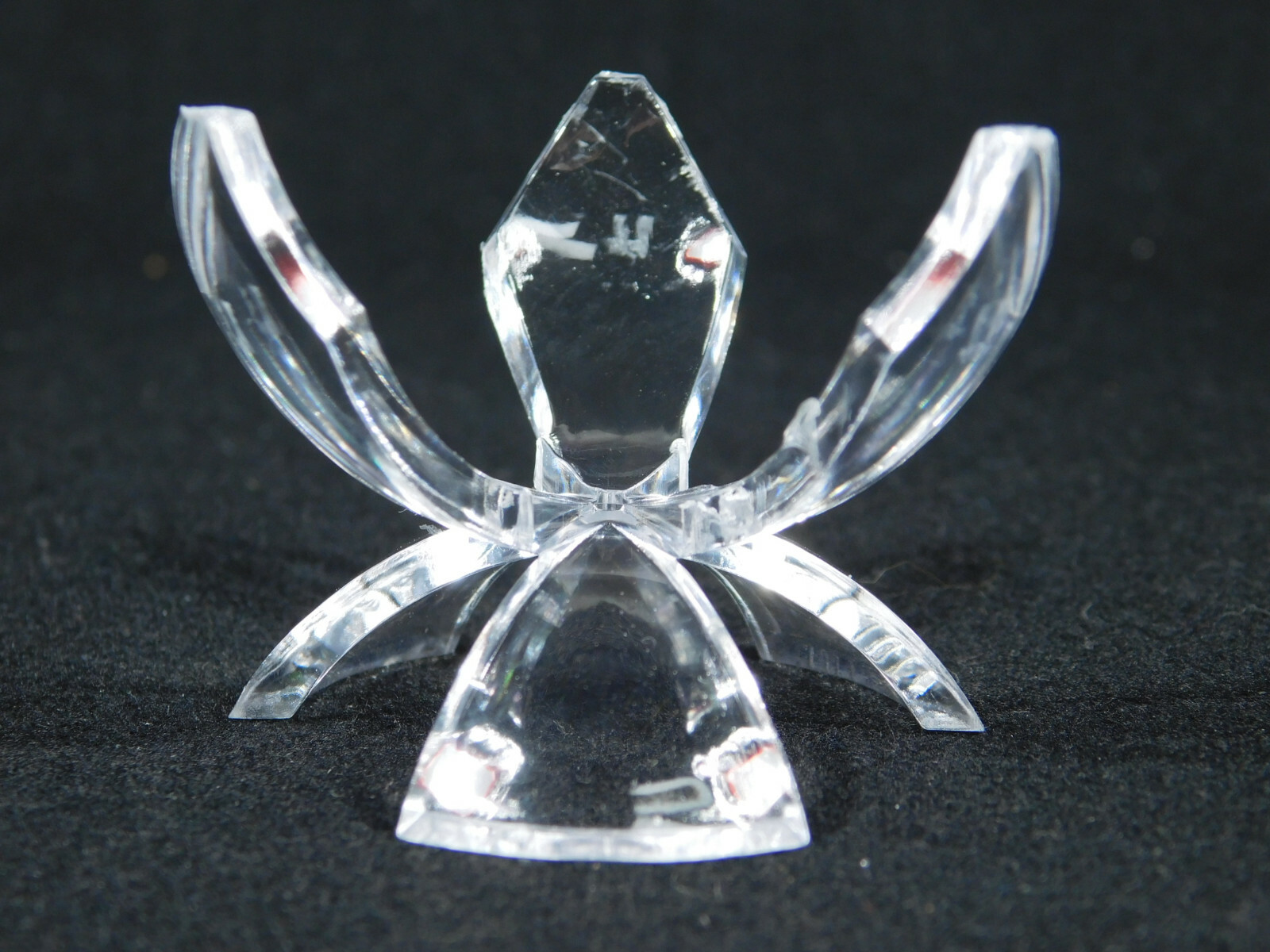 Display Stand Three Prong Tulip Clear Lucite Small Size
