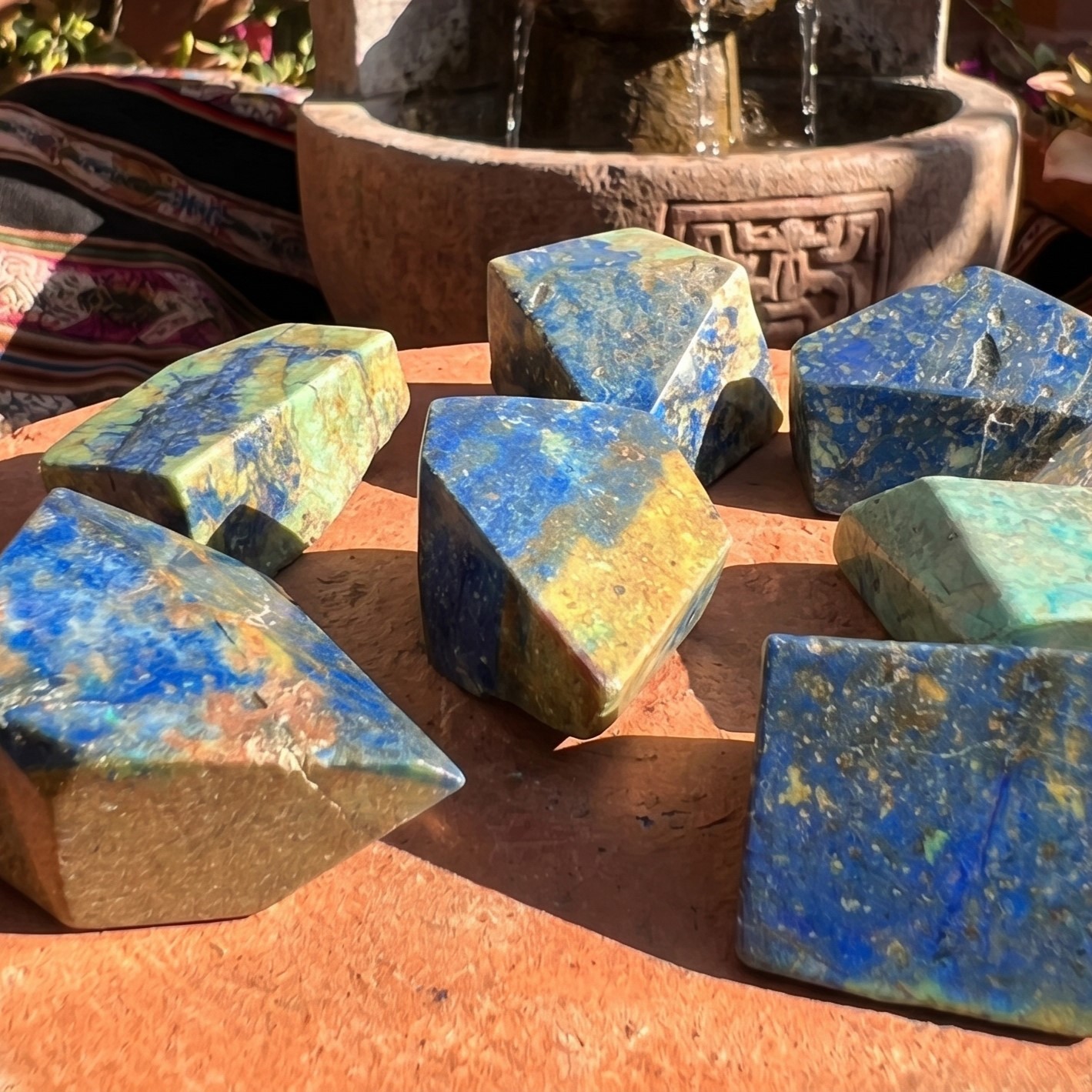 Azurite And Malachite Free-form Shapes Carving Wholesale Gemstone Decor Supply