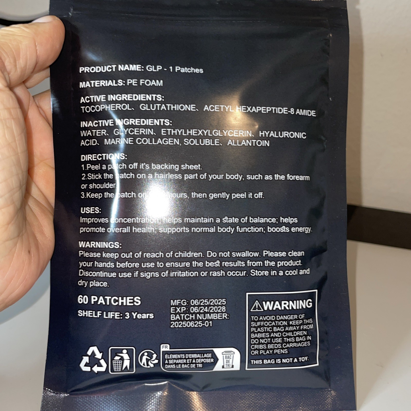 Diet Patch Advanced Formula for Men & Women, 60-Day Supply, Energy Increase
