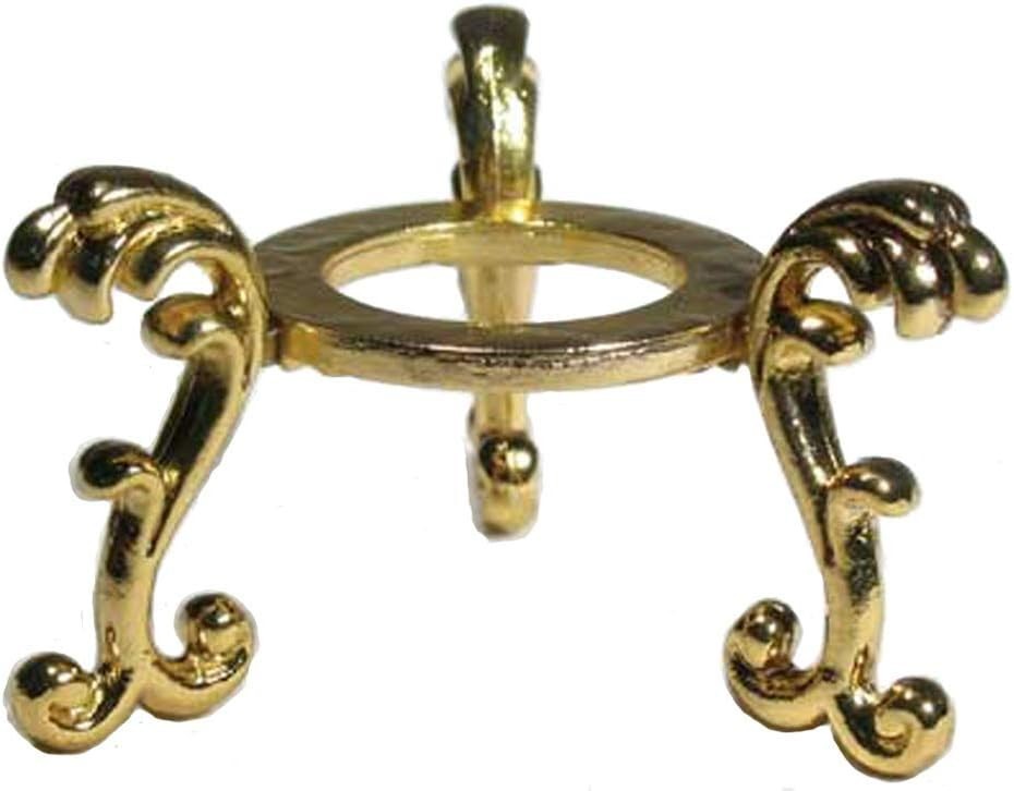 Gold-Plated Flowering Crystal Ball Stand for 2-3″ Display – Handmade Elegance
