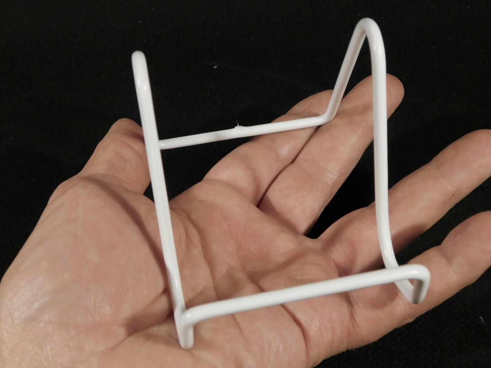 Easel Display Stand Metal Small Size White Color Vinyl Coated